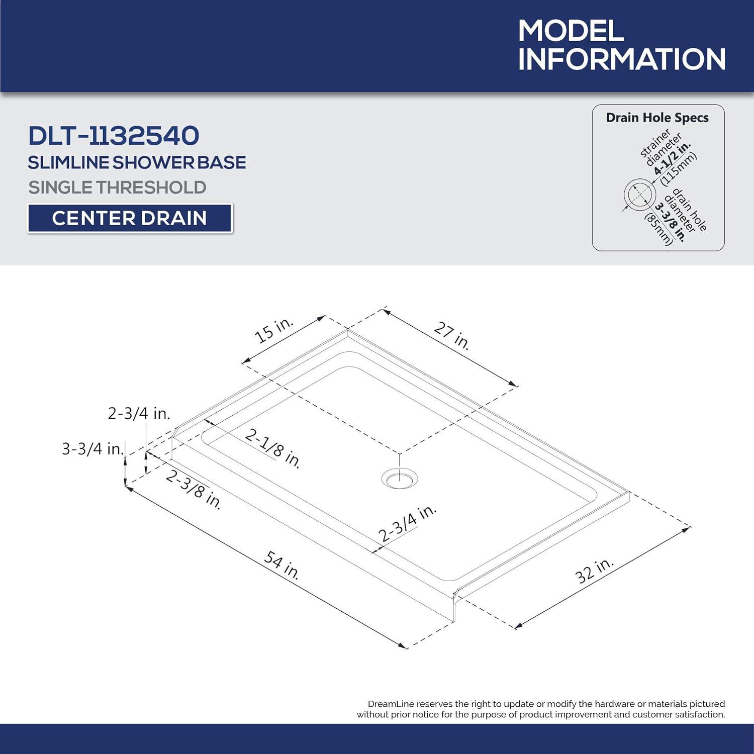 DreamLine Infinity-Z 32 in.D x 54 in.W x 74 3/4 in.H Clear Sliding Shower Door in Oil Rubbed Bronze