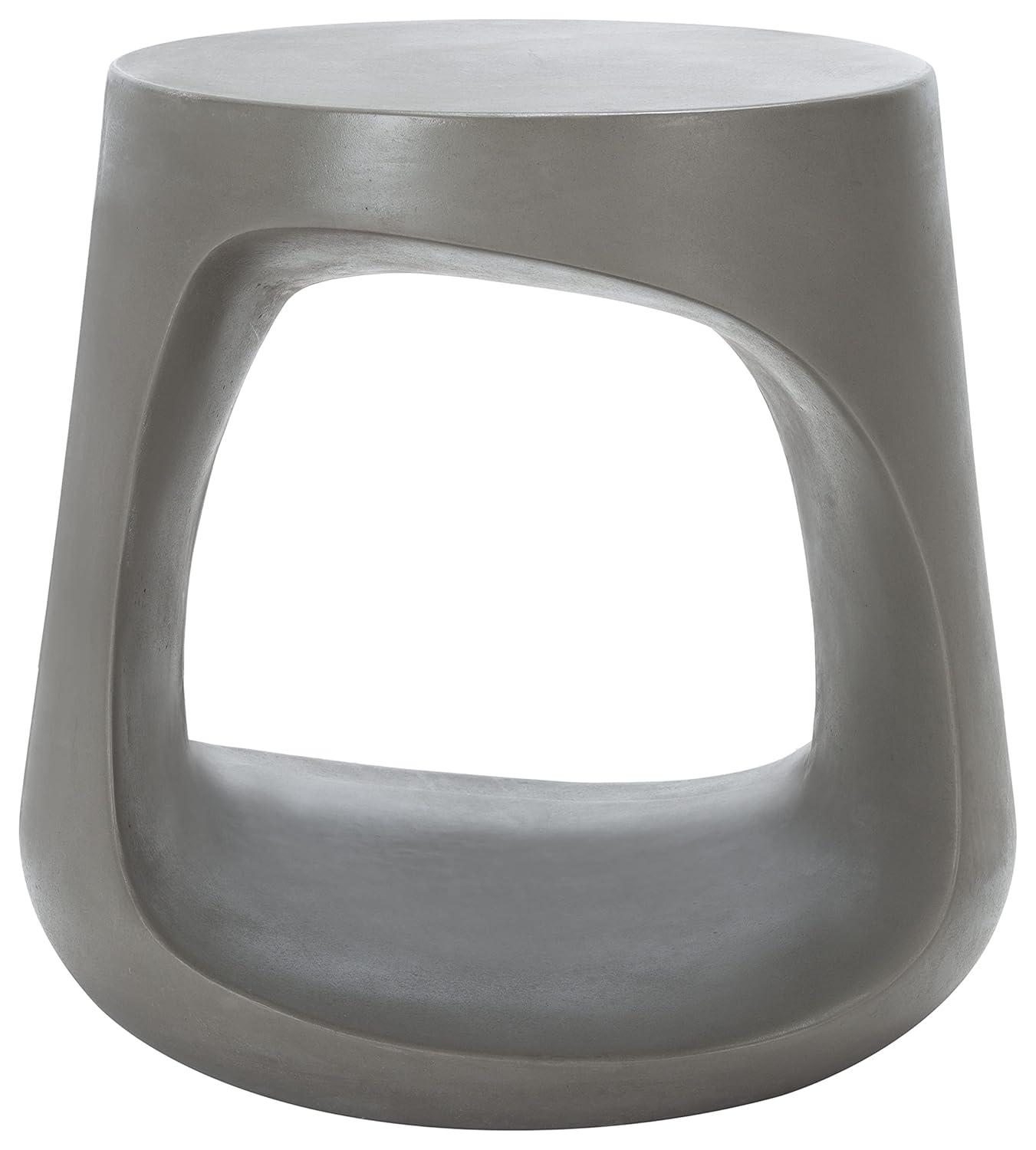 Vikki Concrete Accent Stool - Indoor/Outdoor - VNN1040 - Gray - Safavieh