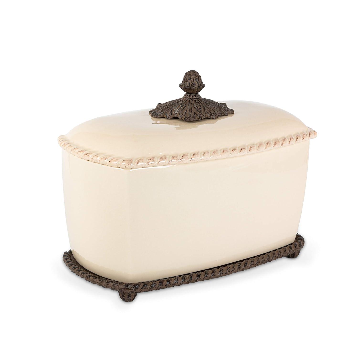 Park Hill Collection Park Hill Collection Acanthus Stoneware Bread Box