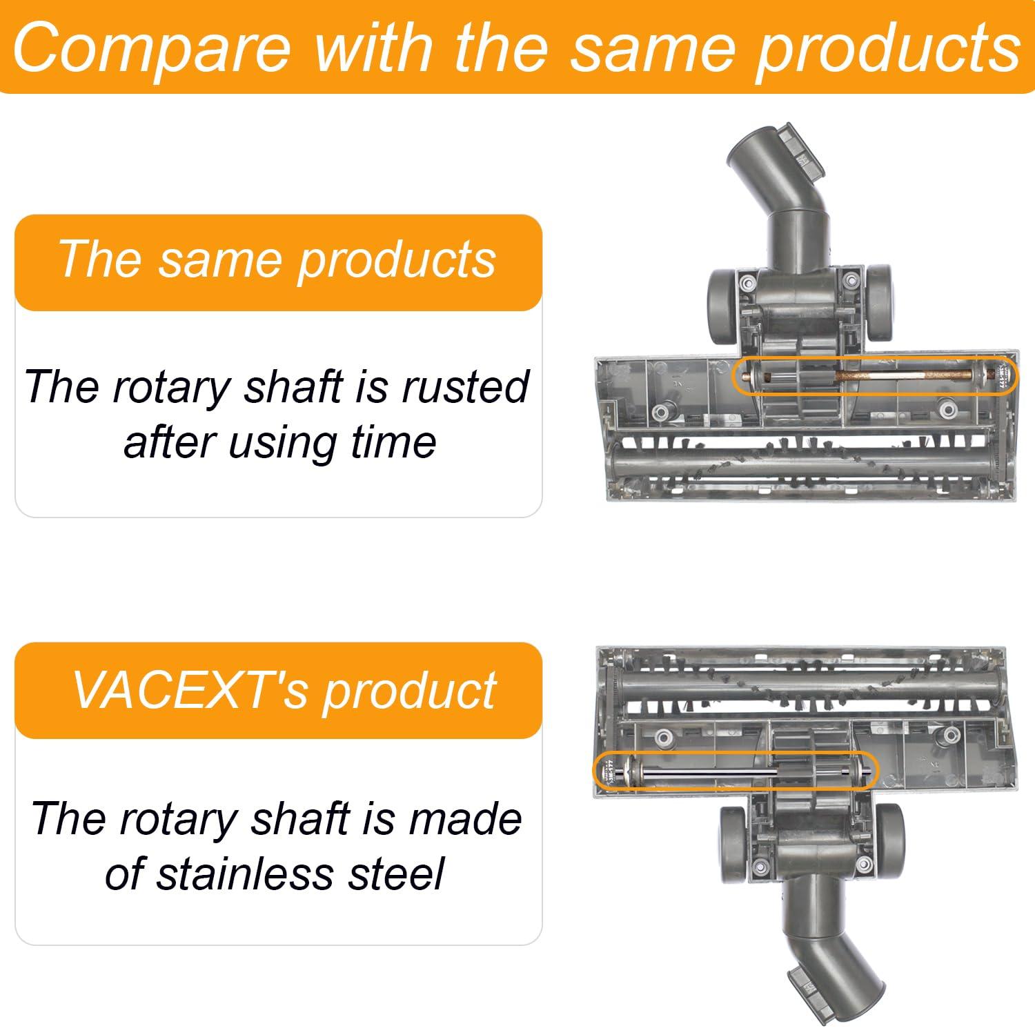 1.25'' Vacuum Turbo Brush Head for Small Shop Vac Accessories- Pet Hair Removal Vacuum Attachment - Work on Low Carpet, Wood Floor, Tile Floor