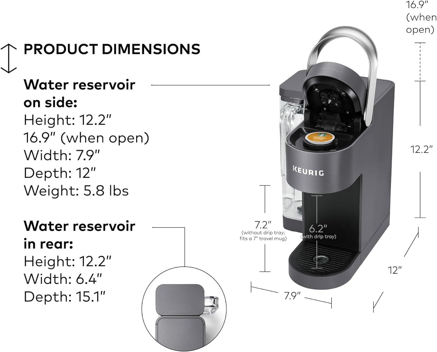 Gray Smart Single Serve Coffee Maker with WiFi Compatibility