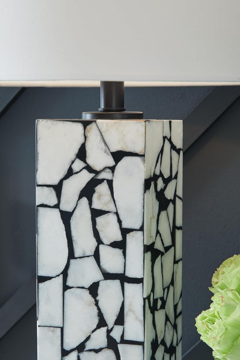 Wade Logan® Chaun Marble,Or Stone Like,Stone And Table Lamp