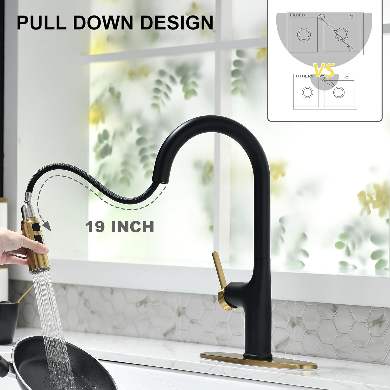 VIBRANTBATH Pull Out Kitchen Faucet