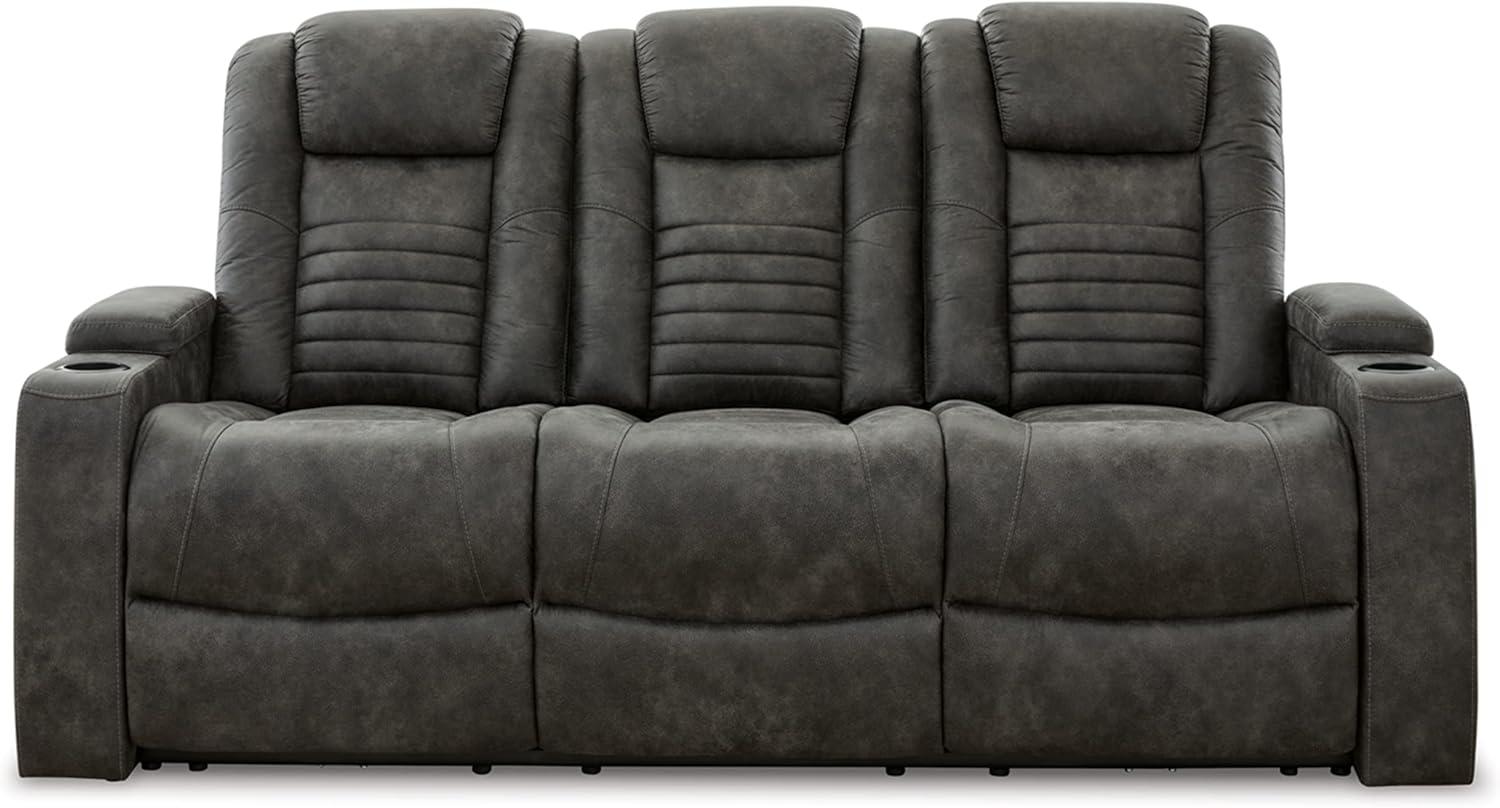 Soundcheck 83" Faux Leather Square Arm Reclining Sofa