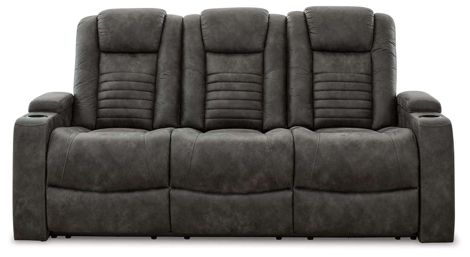 Soundcheck 83" Faux Leather Square Arm Reclining Sofa