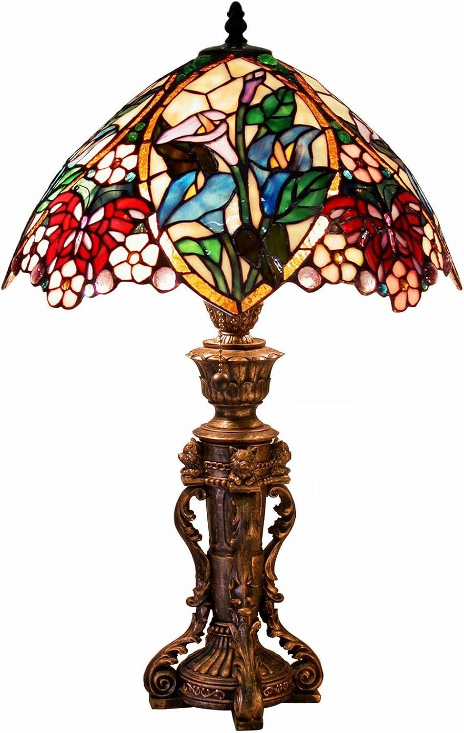 Tiffany Style Flower Design Table Lamp