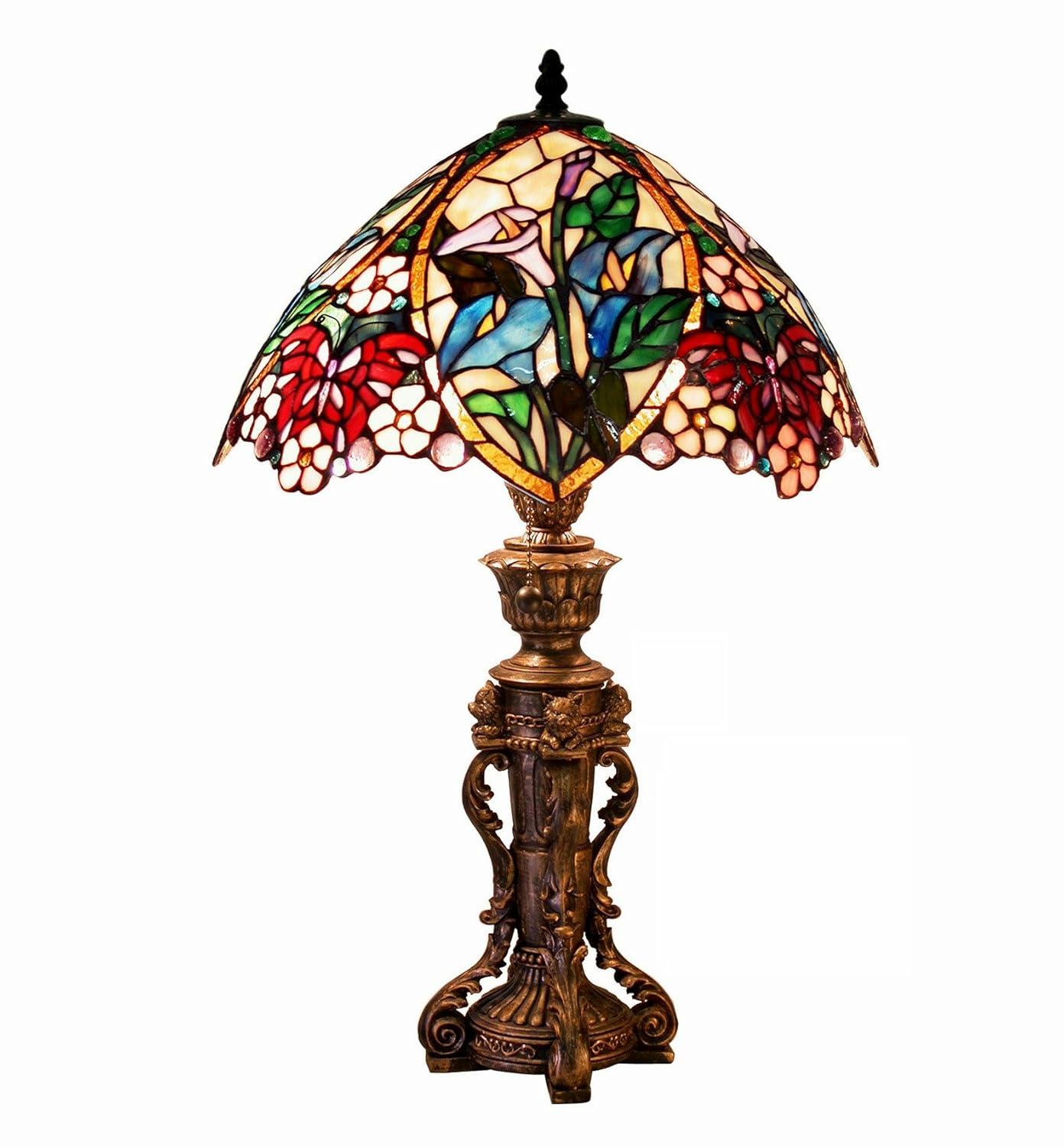 Tiffany Style Flower Design Table Lamp