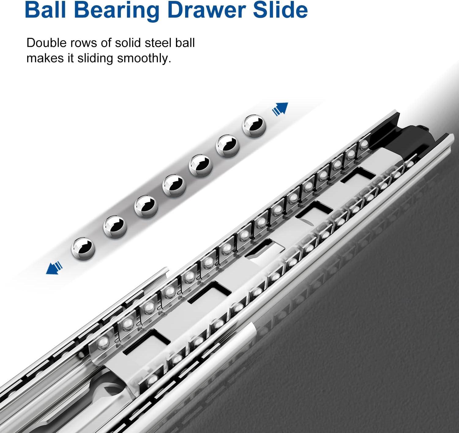 VADANIA VD2053 Heavy Duty Drawer Slides with Lock, 265lb Load Capacity, 28inch/700mm 1 Pairs