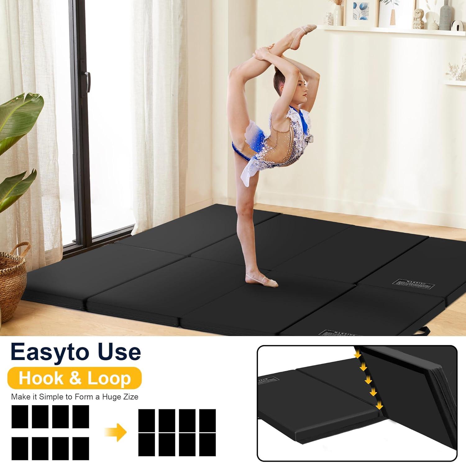 Polar Aurora 3'x6'x2 Thick Folding Gymnastics Exercise Mat Aerobics Stretching Yoga Mats