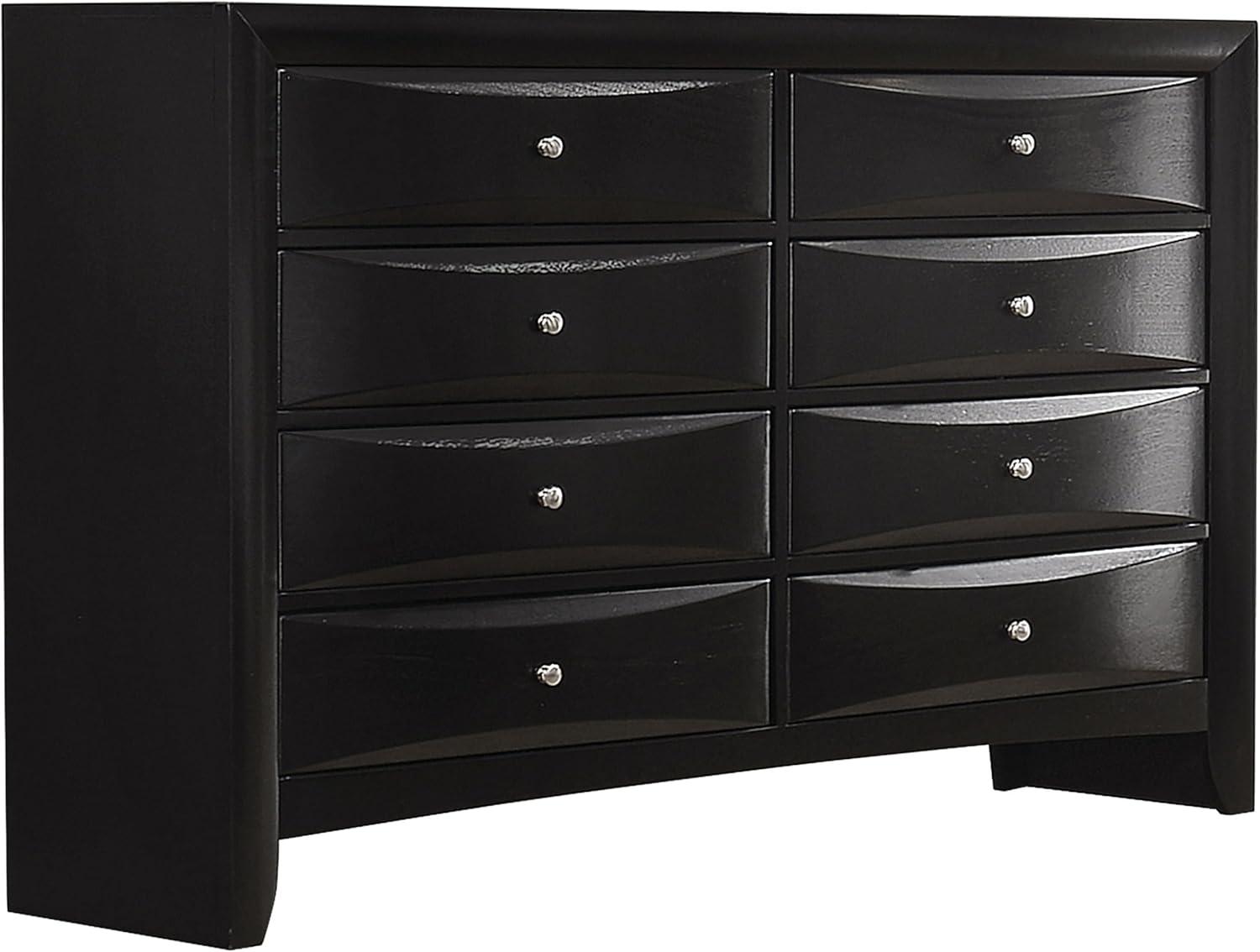 Briana Storage Bedroom Set with Bookcase Headboard Black
