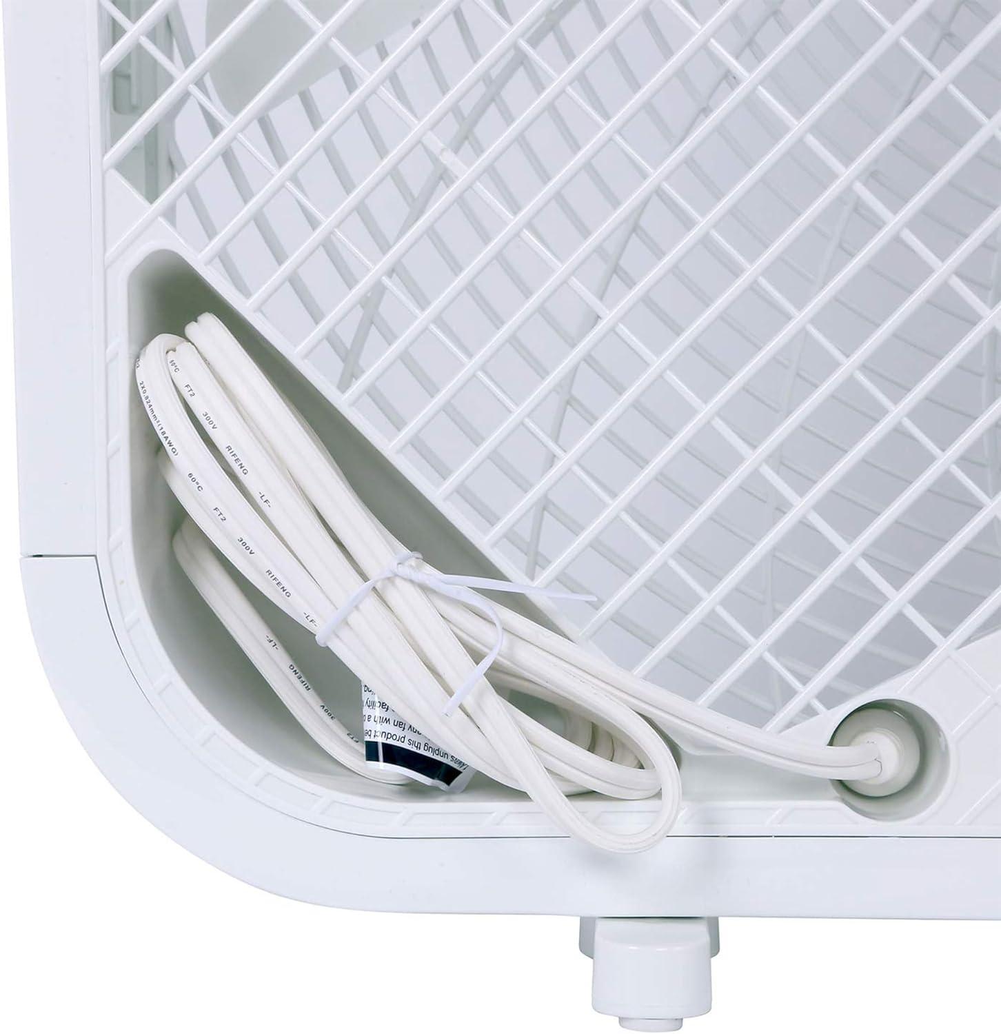 Hurricane Hurricane 20" Classic Series Floor Box Fan with 3 Speed Settings, 2 Pack, White (Set of 2)