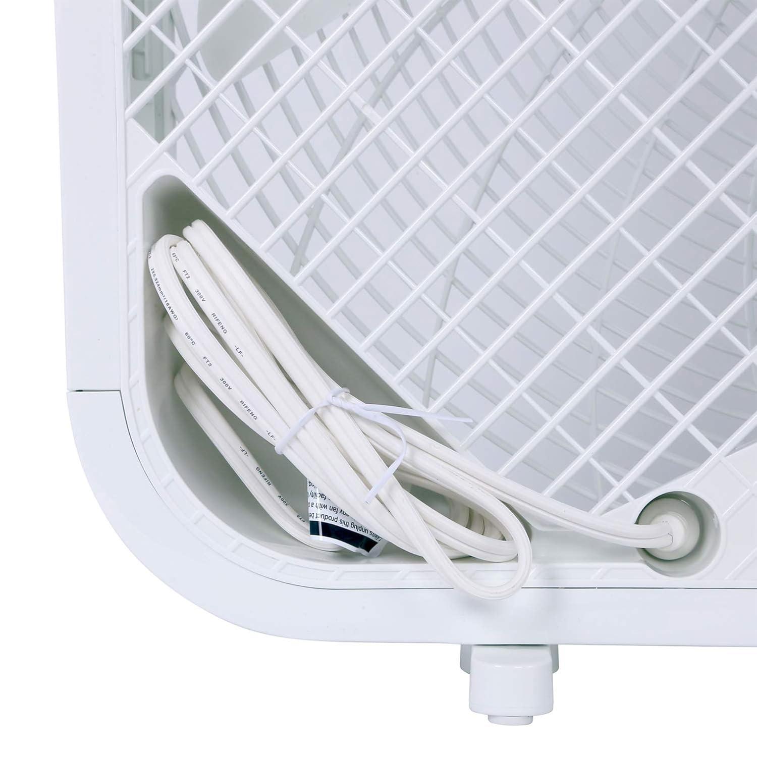 Hurricane Hurricane 20" Classic Series Floor Box Fan with 3 Speed Settings, 2 Pack, White (Set of 2)