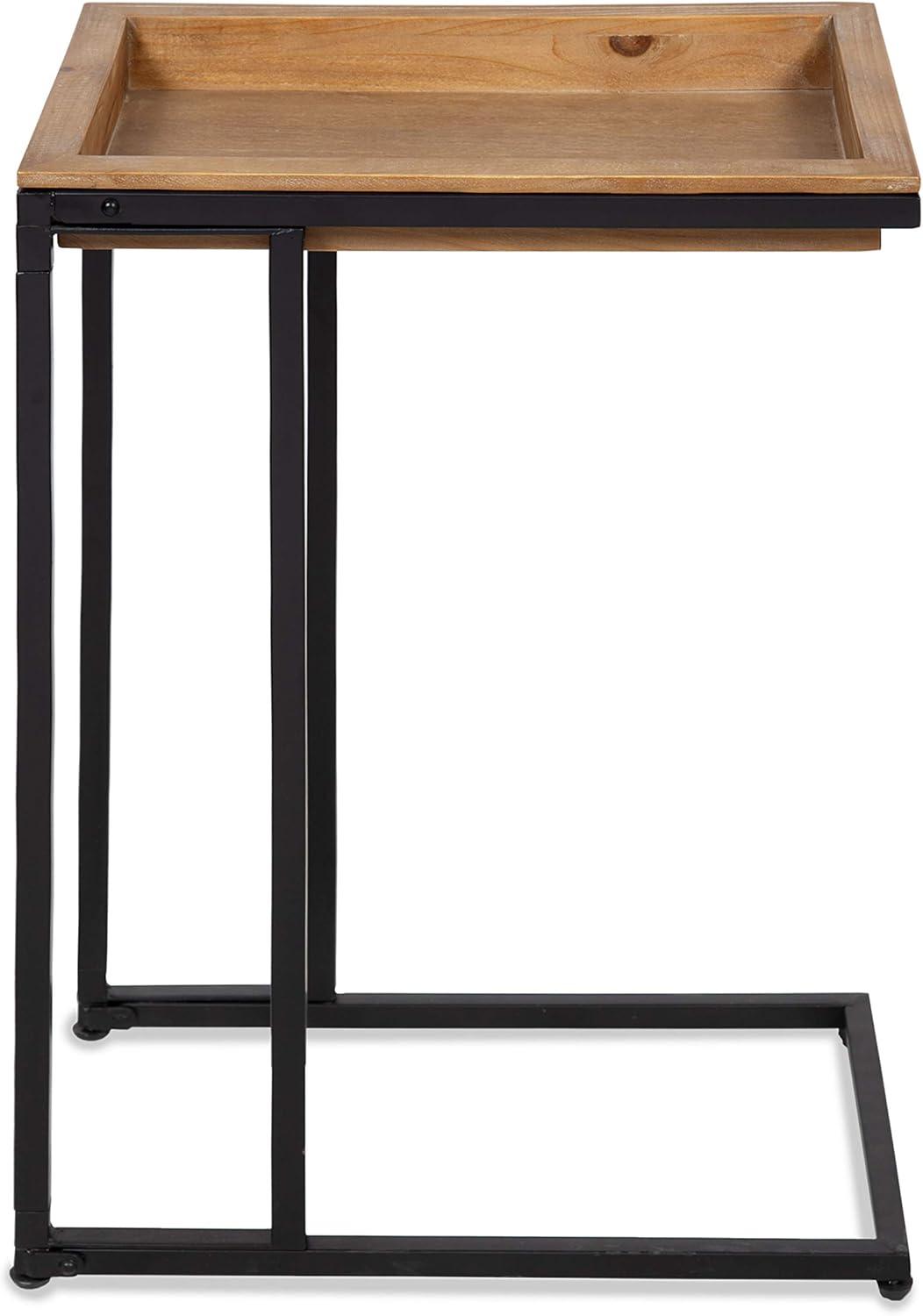 Kate and Laurel Lockridge Wood and Metal C-Table