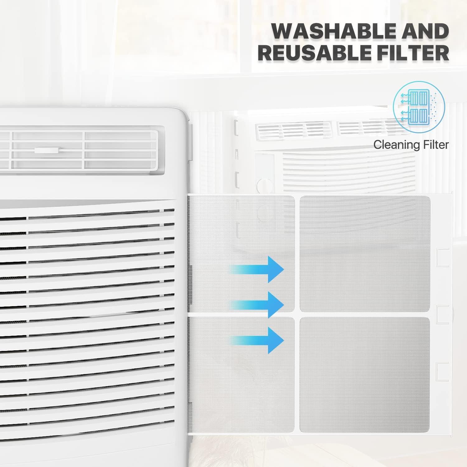 5,000 BTU Window Air Conditioner 2 Fan Speed Fast Cooling for Small Rooms up to 150 sq ft.