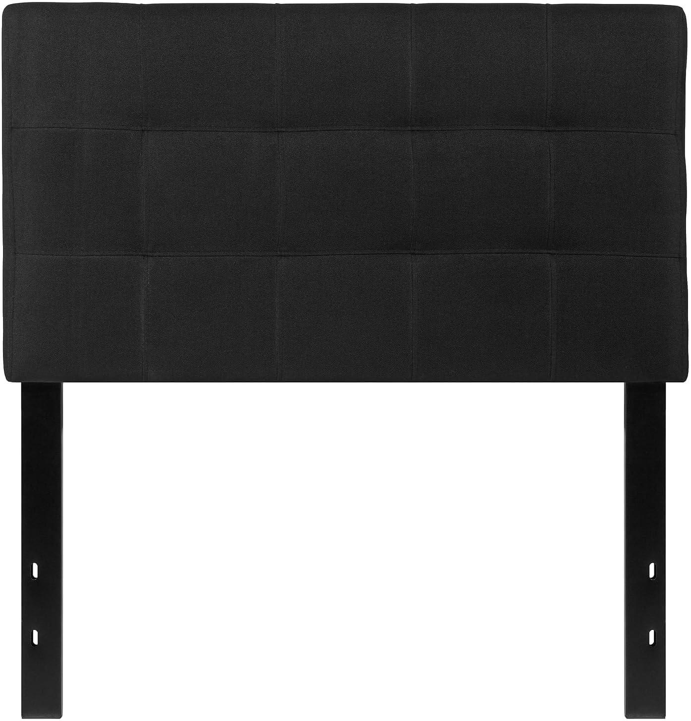 Flash Furniture Bedford Tufted Upholstered Twin Size Headboard in Black Fabric