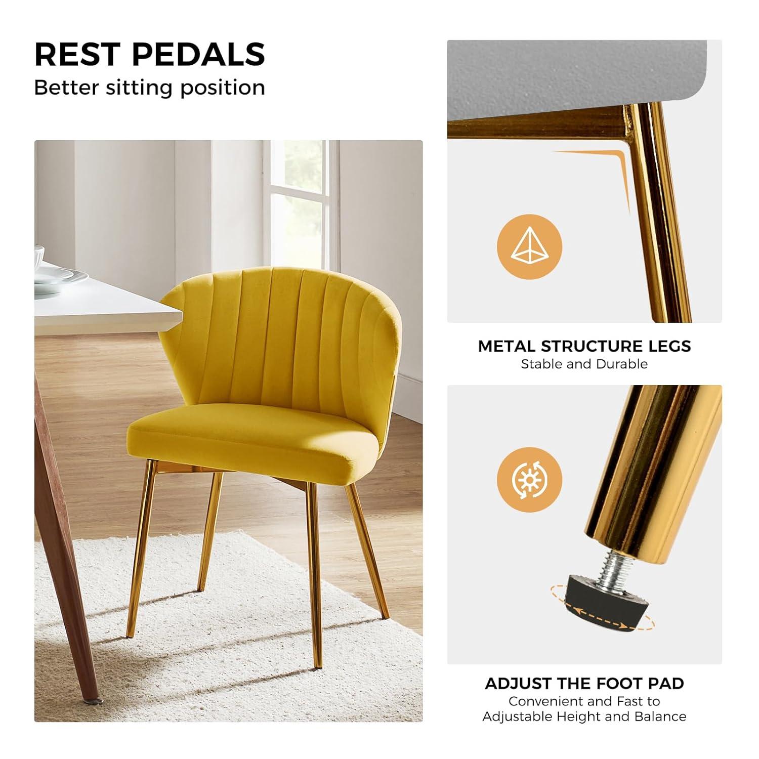 Velvet Accent Chair Upholstered Armless Side Chair Gold Leg Home Living Room Adult Fushia