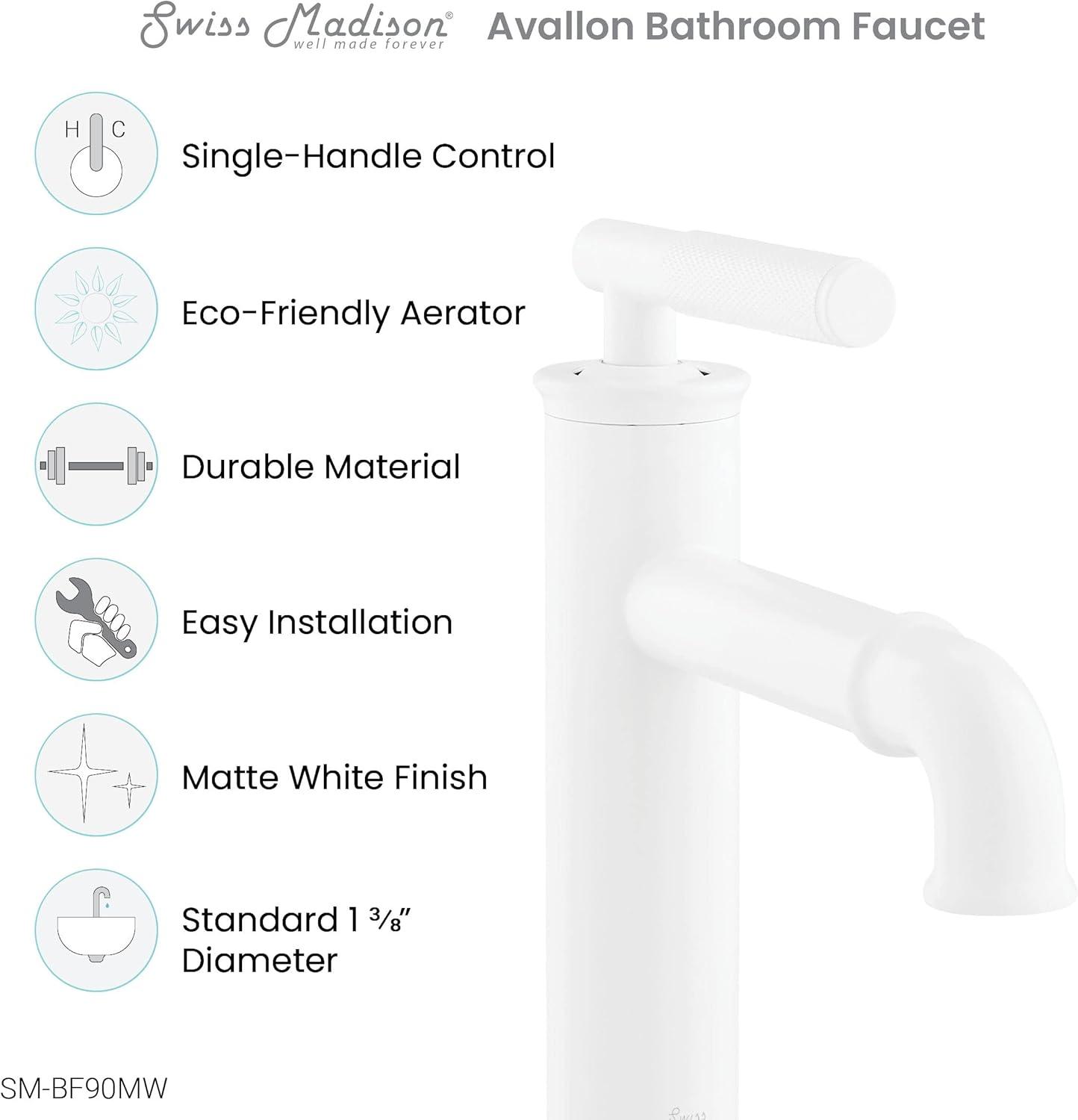 Avallon Single Hole, Single-Handle Sleek, Bathroom Faucet