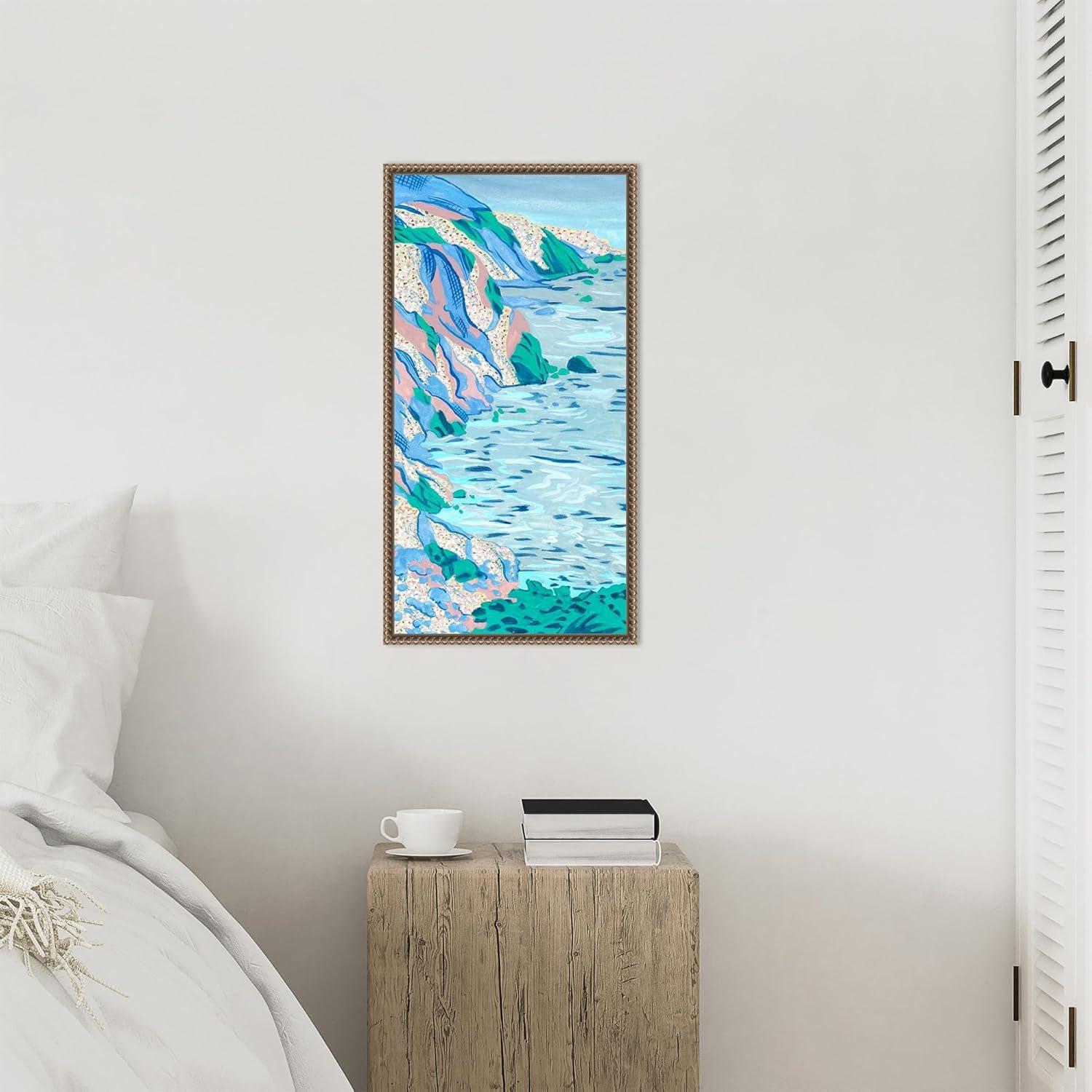 Amanti Art 14"x27" Ideal Vacation II by Melissa Wang Framed Canvas Wall Art Print