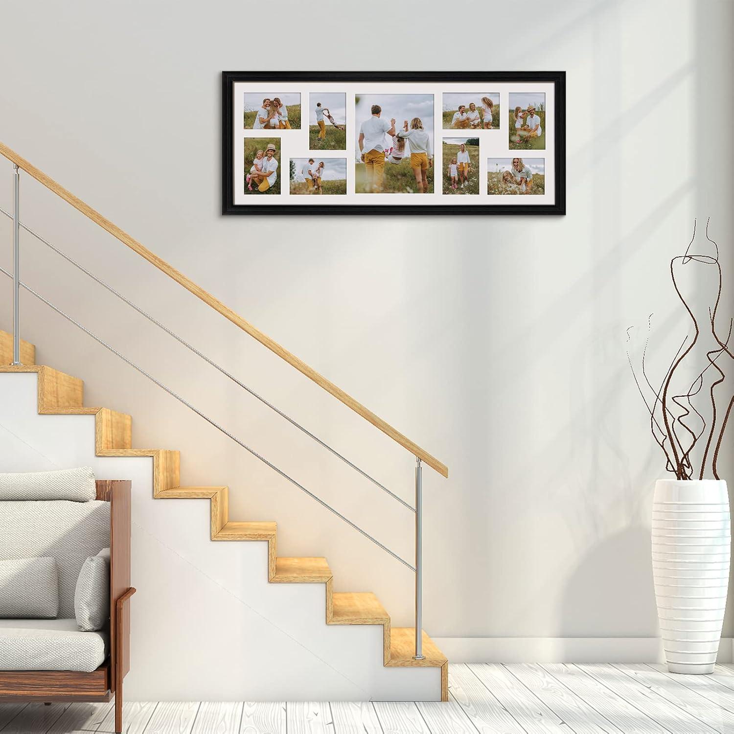 Hokku Designs 2 Pack Picture Frames Collage With 9 Openings, Display Eight 4 X 6 Pictures And One 8X10 Photos For Wall Mounting | Wayfair