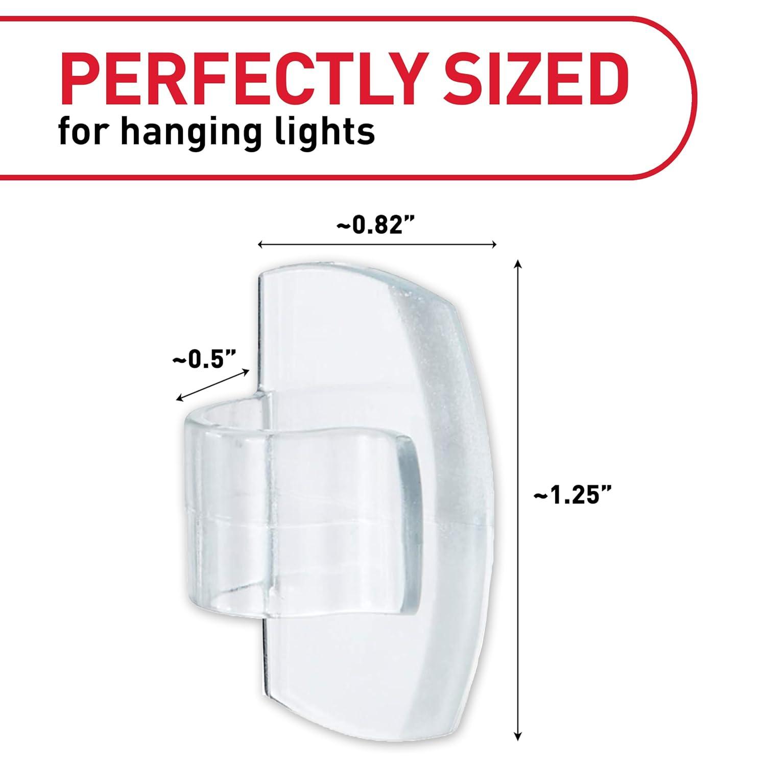 Command Outdoor Light Clips, Clear, 20 Clips, 24 Strips (AW017-20NA) - 1