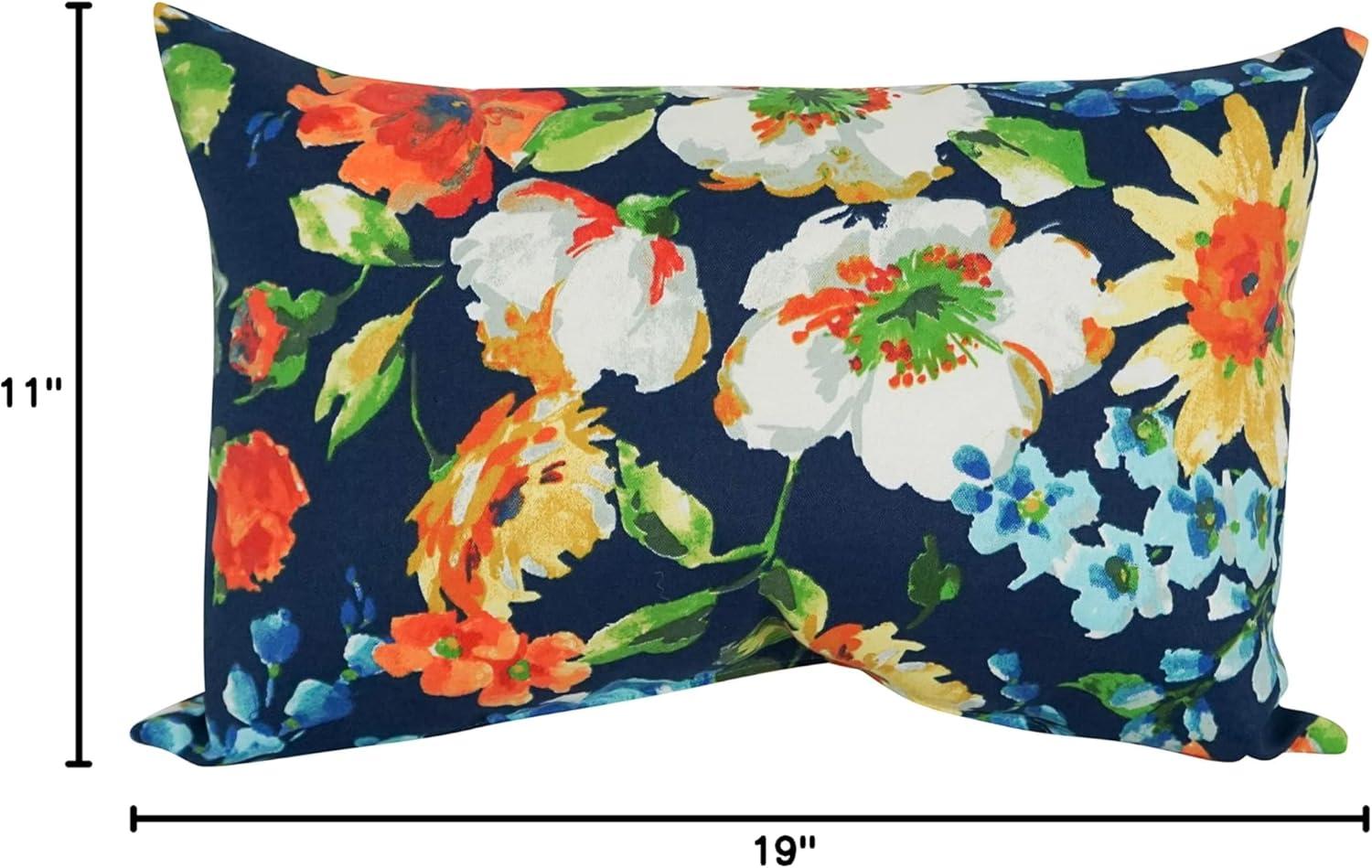Blazing Needles 9911-S2-REO-59 12 x 20 in. Rectangular Spun Poly Throw Pillows, Alfinia Fresco Caspian - Set of 2