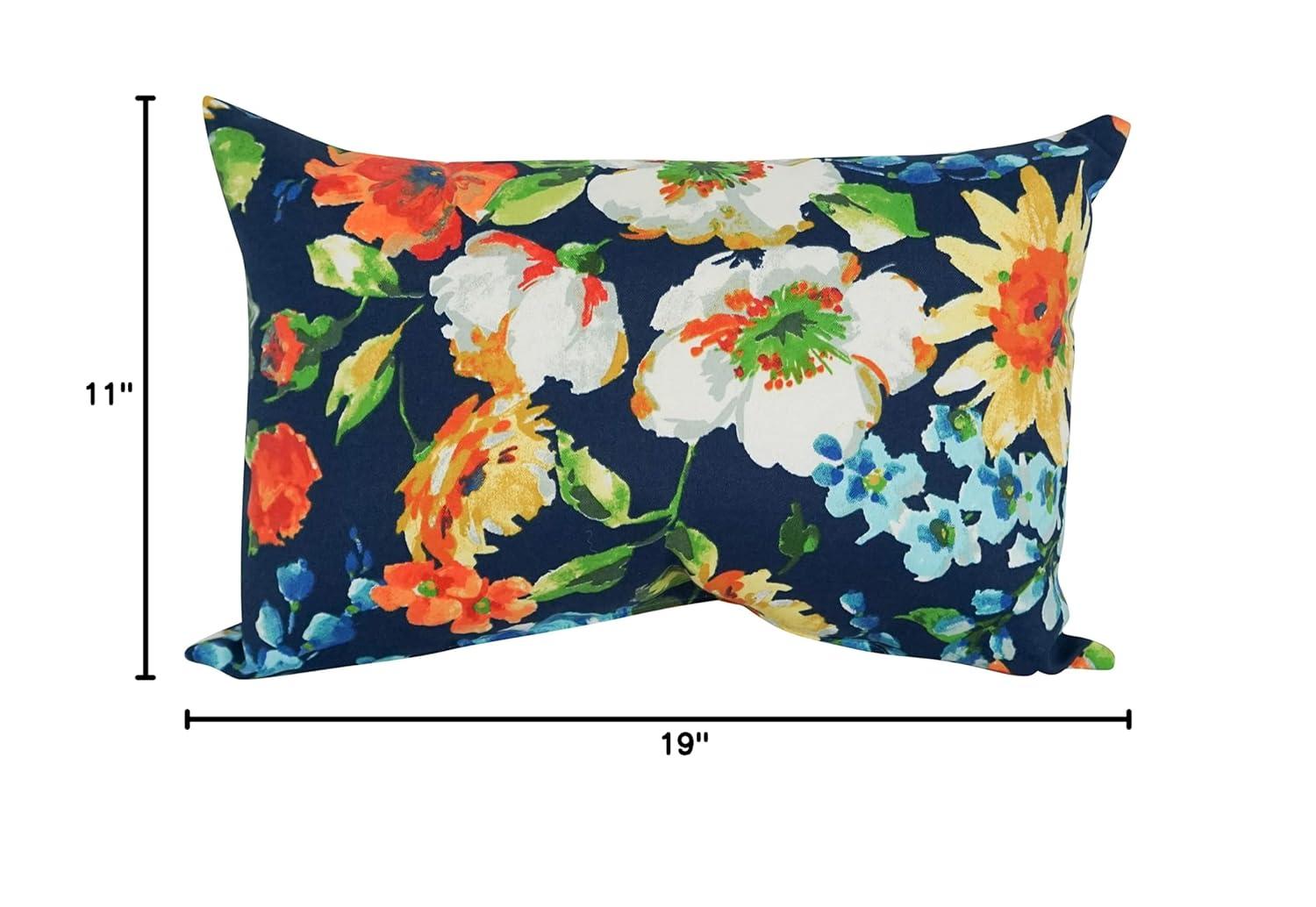 Blazing Needles 9911-S2-REO-59 12 x 20 in. Rectangular Spun Poly Throw Pillows, Alfinia Fresco Caspian - Set of 2