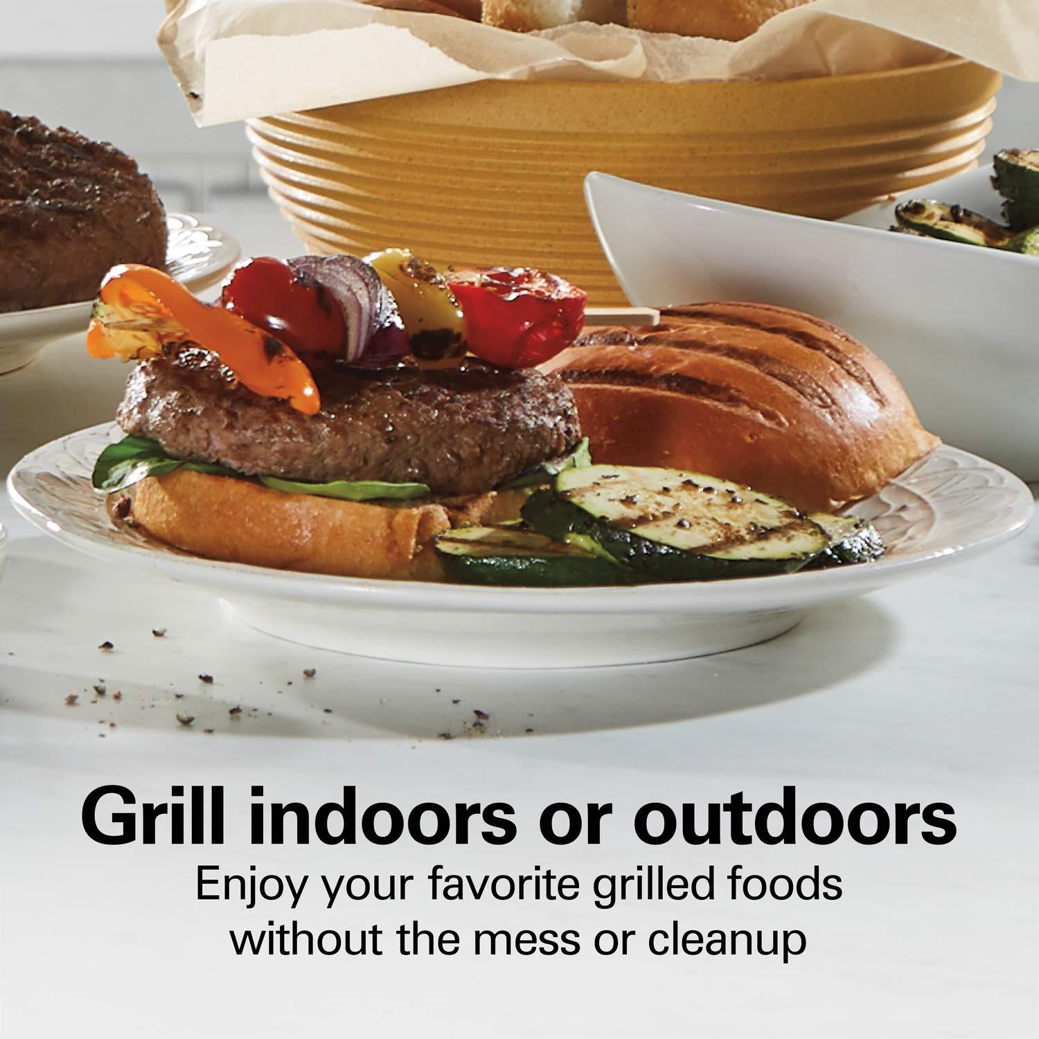 Hamilton Beach Hamilton Beach® 8 Serving Indoor & Outdoor Smokeless Grill Adjustable Temperature Control Black