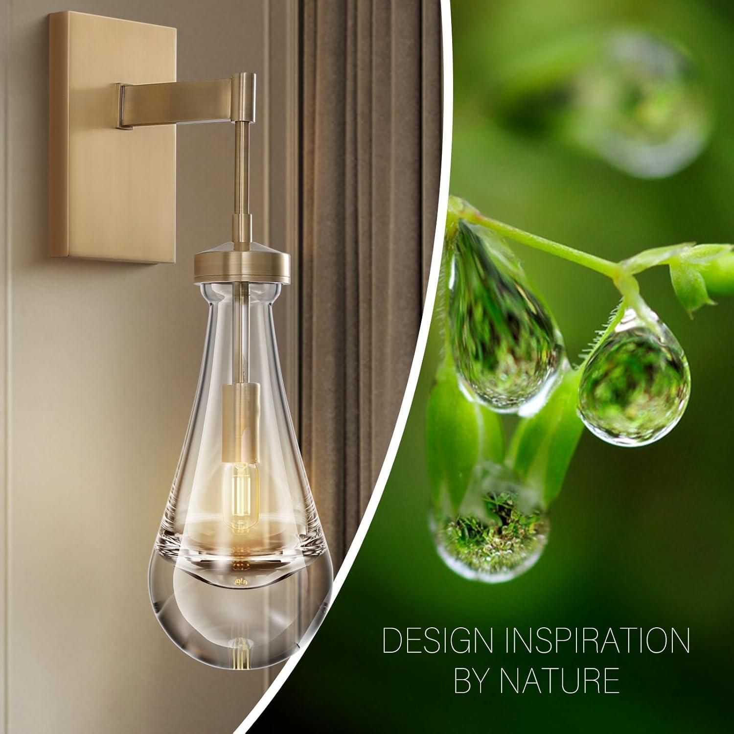 17 Stories Raindrop Thick Crystal Arm Wall Sconce (Set of 2)