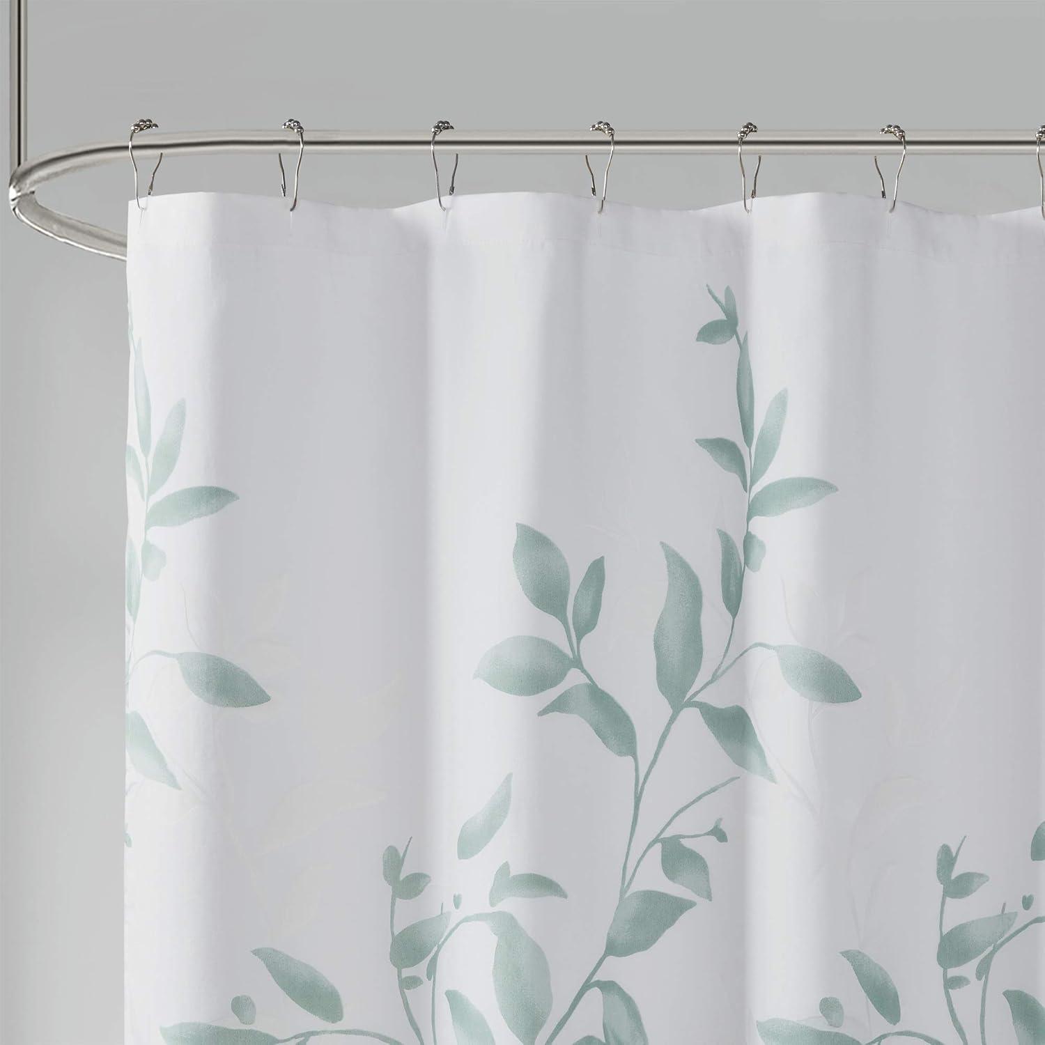 Trent Botanical Burnout Floral Printed Shower Curtain