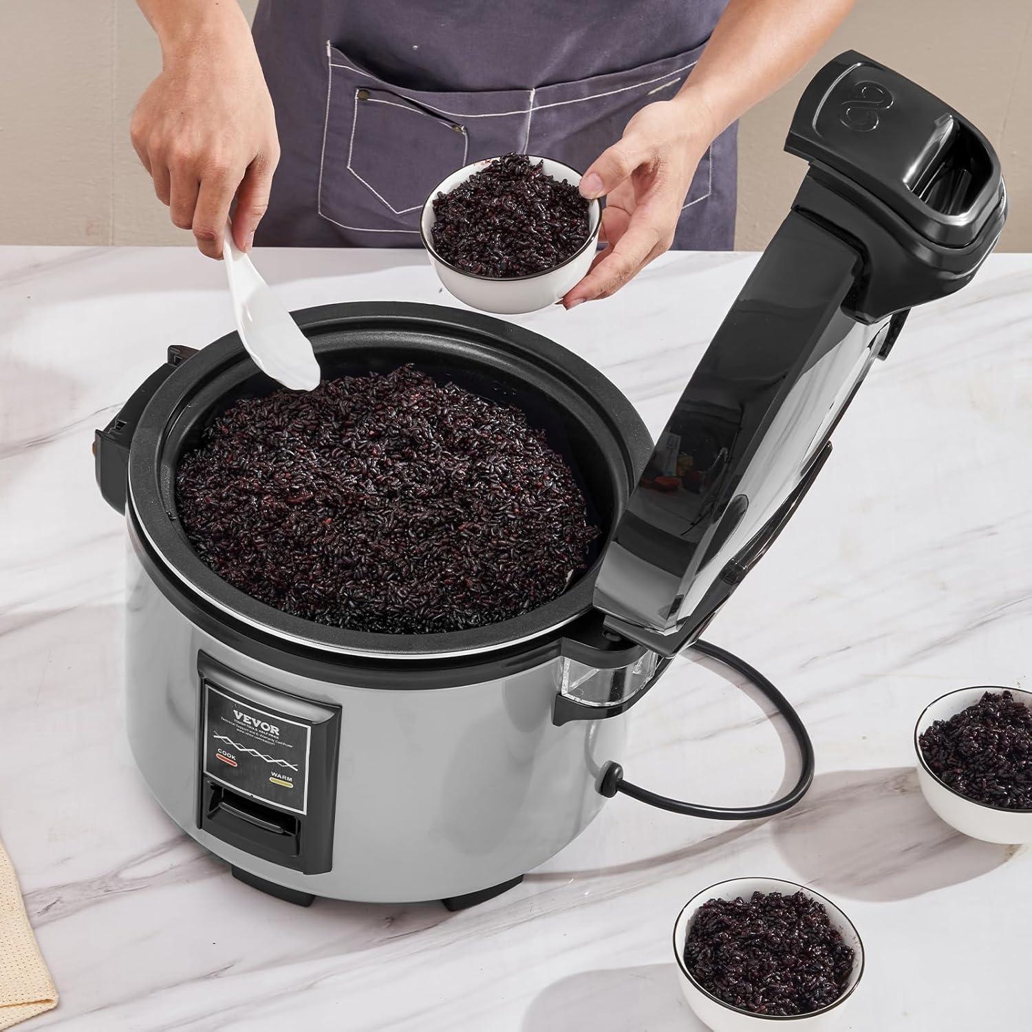 Commercial Rice Cooker 45-Cup Non-Stick Pot 9L 12H Keep Warm