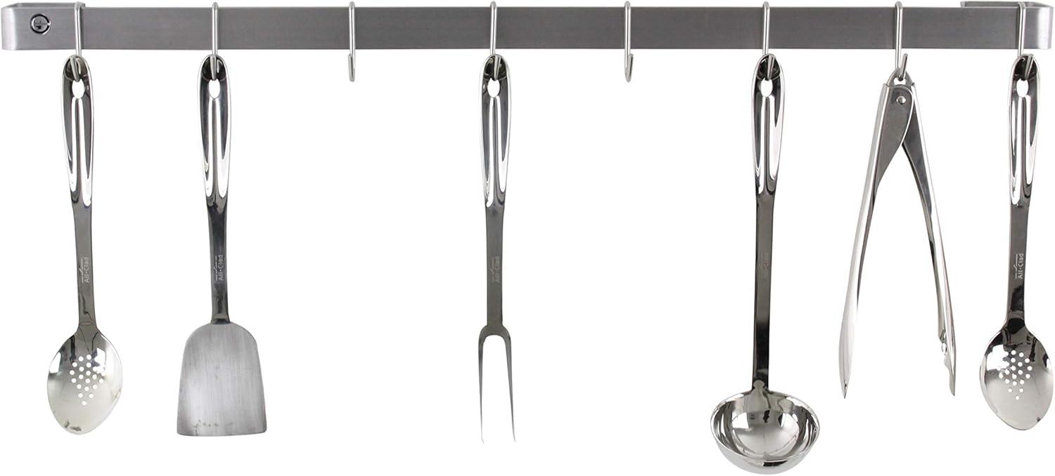 Handcrafted Wall Rack Utensil Bar with 12 Hooks