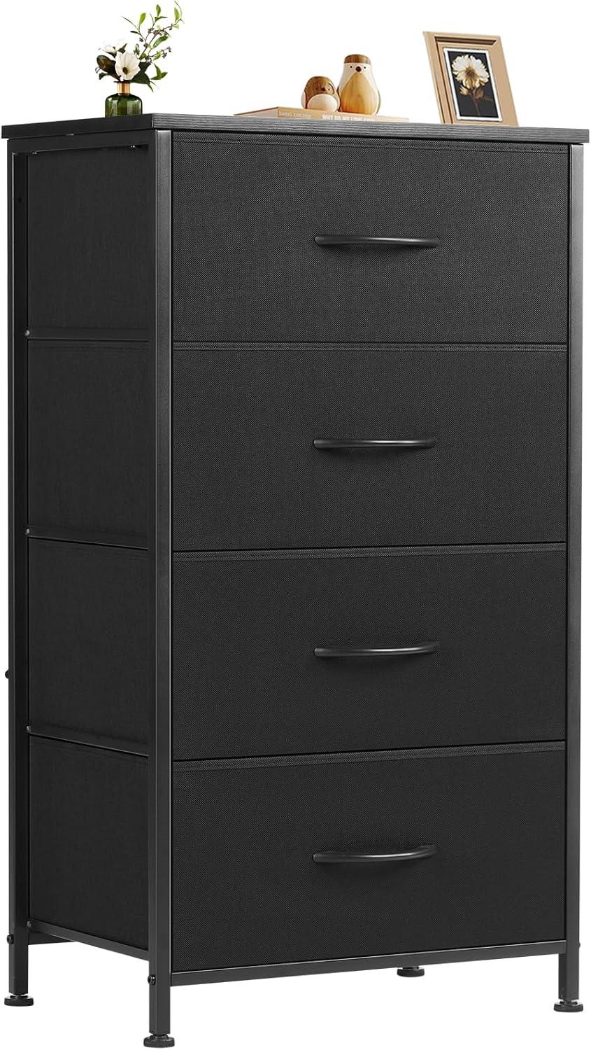 Dresser, Dresser for Bedroom Drawer Organizer Storage Drawers, Fabric Storage Tower with 8 Drawers, Chest of Drawers with Steel Frame, Wood Top for Nursery, Living Room, Closet