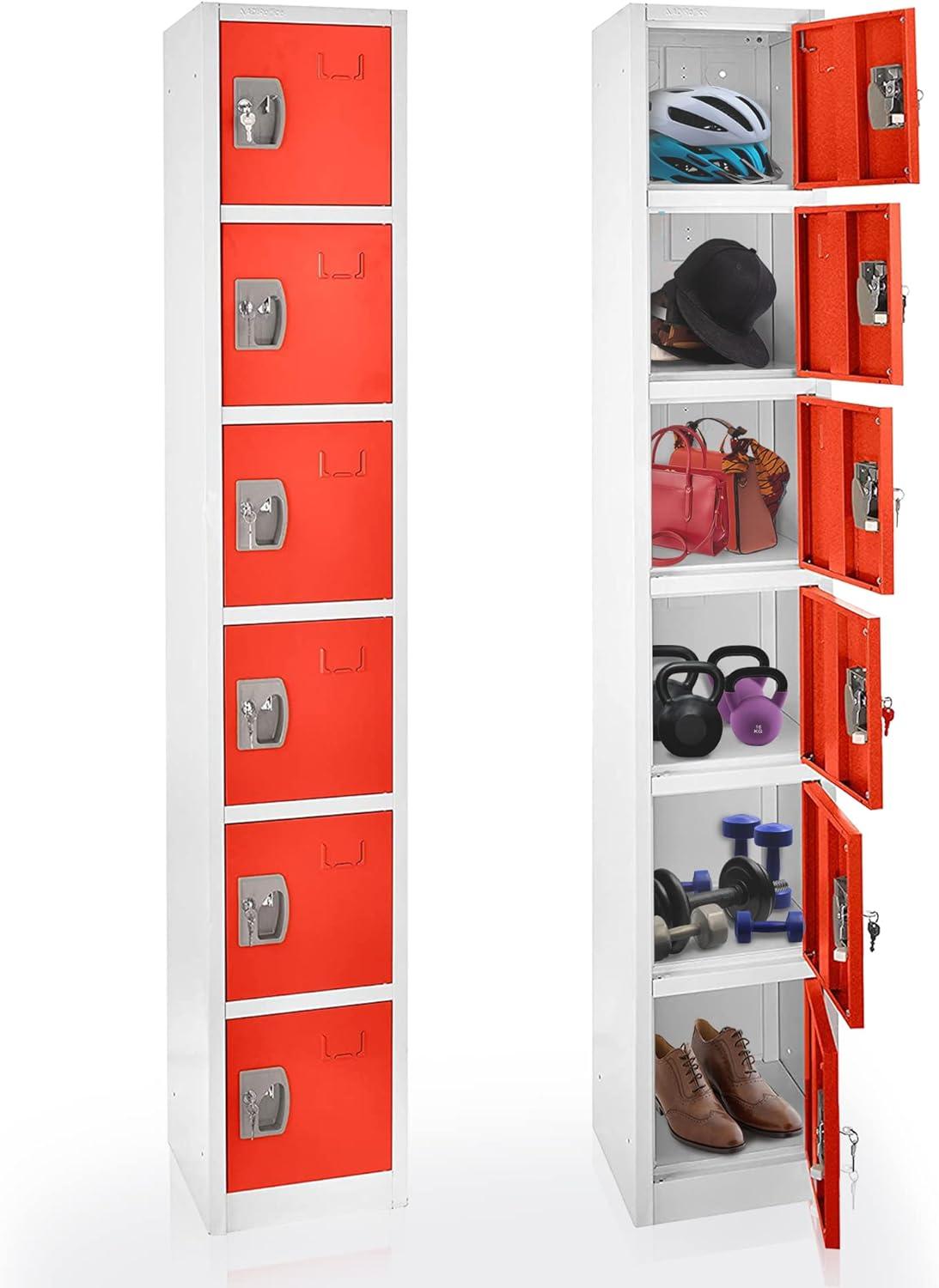 12'' Wide Steel 6-Tier School and Gym Locker