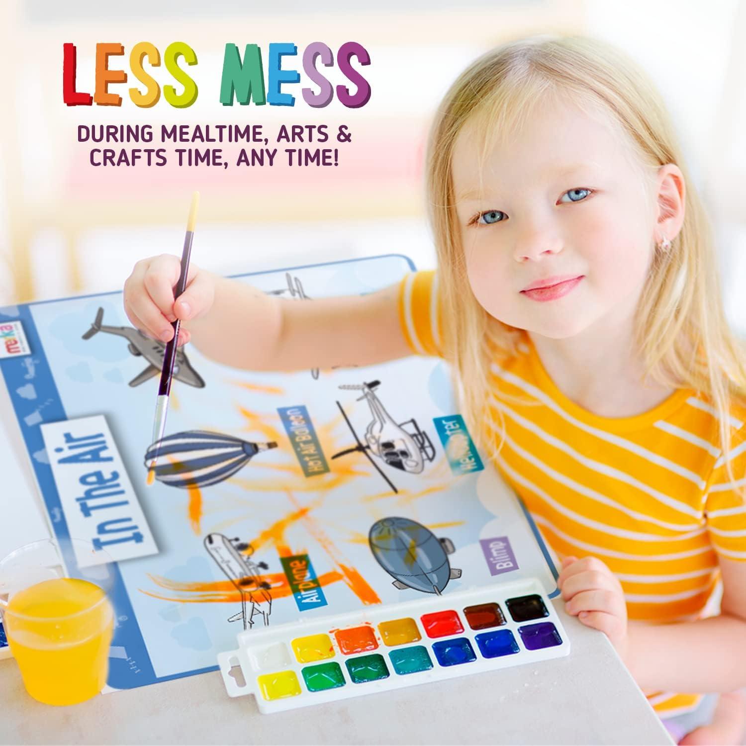 merka Kids Placemat Educational Placemats For Toddlers Kids Placemats For Dining Table Set Of 4 Wipeable Silicone