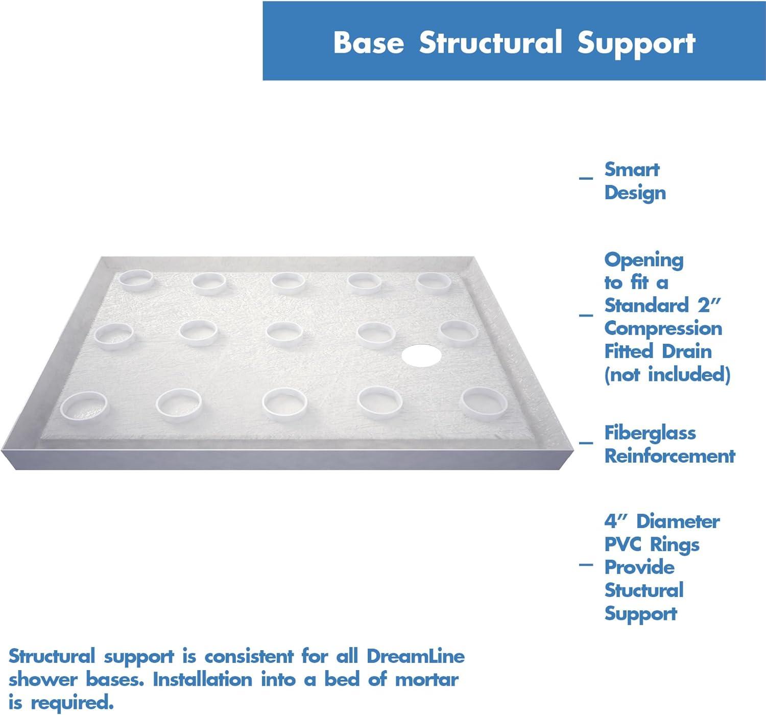 DreamLine SlimLine 2 3/4 in. H Double Threshold Shower Base