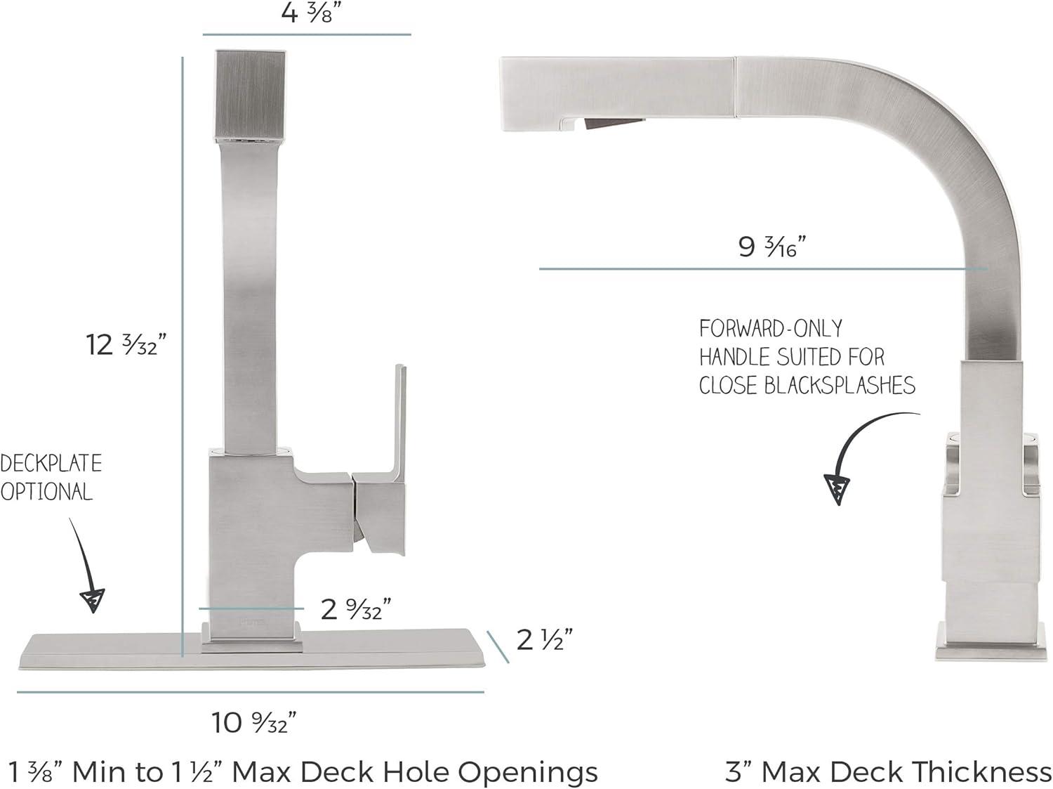 Arkitek Pull Out Single Handle Kitchen Faucet