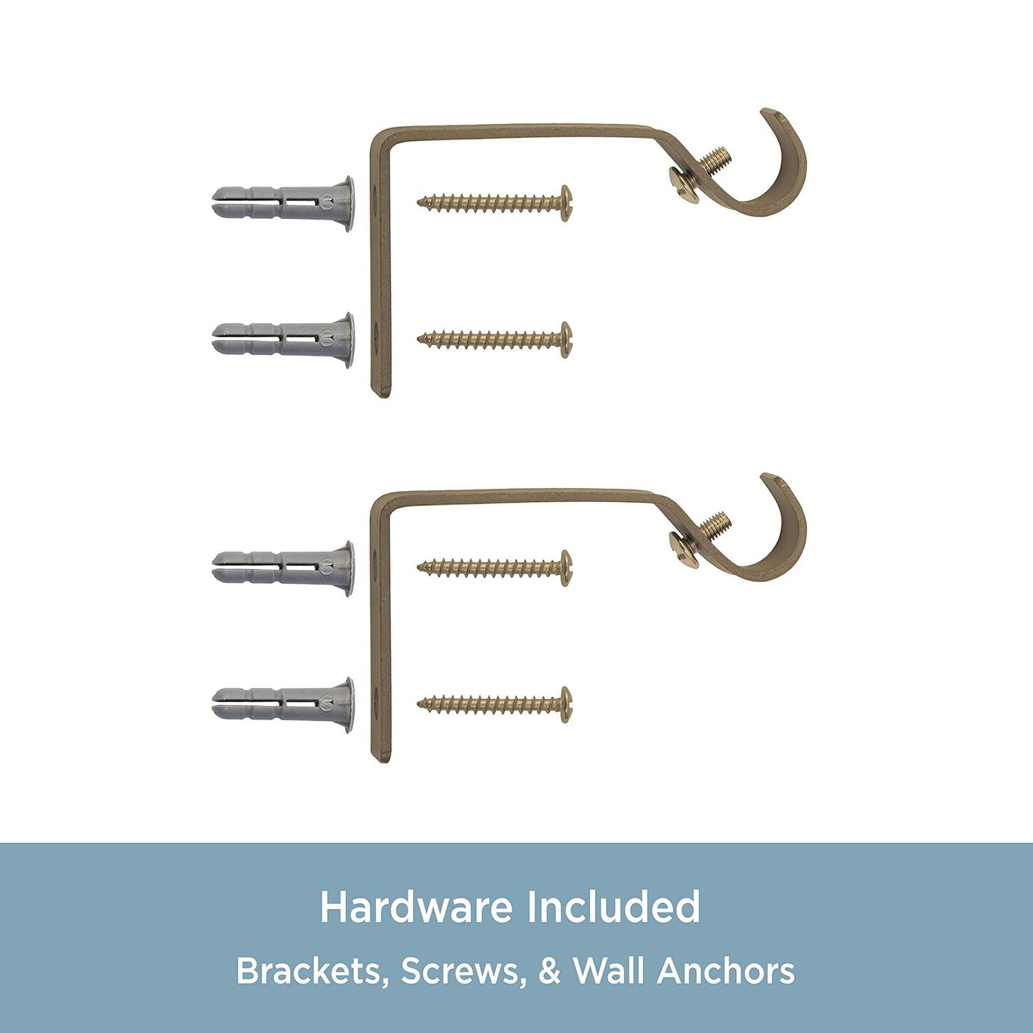 Kenney Kingstown Metal Adjustable 0.5" Single Curtain Rod