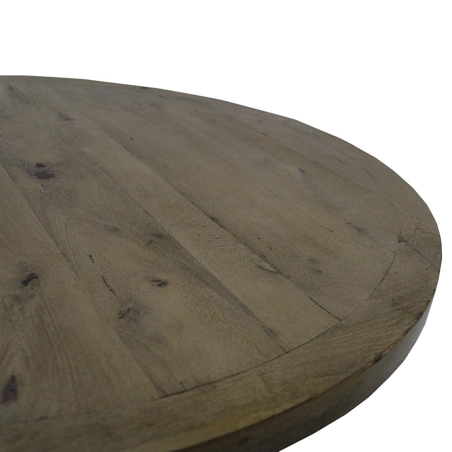 54 wide Round Dining Table in Natural wood finish