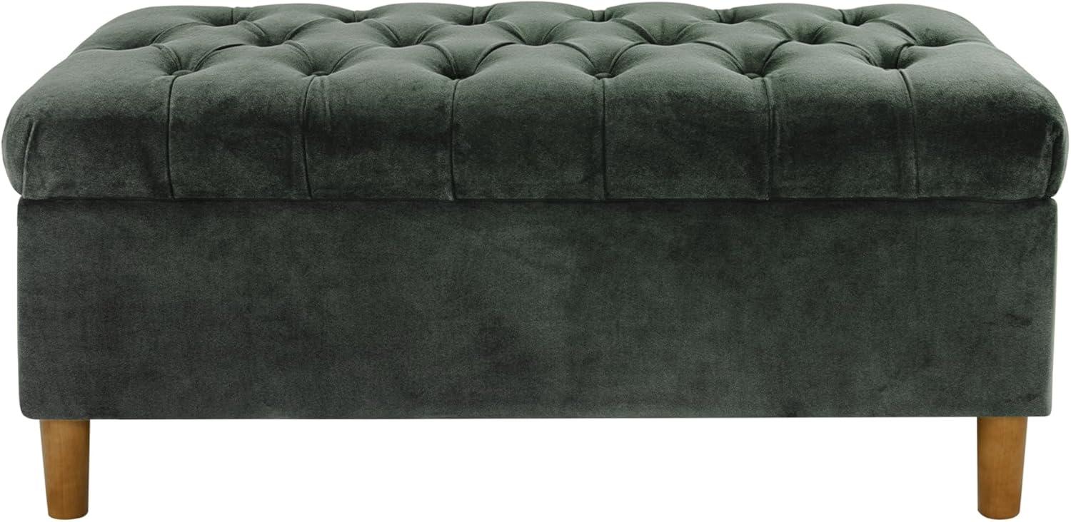 Velvet Upholstered Storage Bench