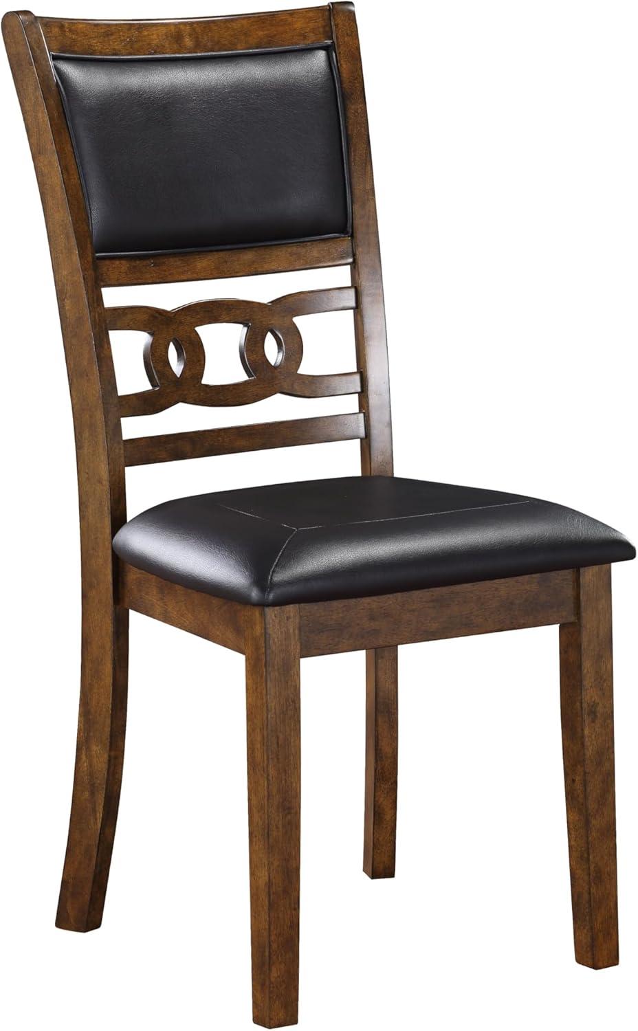 New Classic Furniture, Gia Cherry Wood Dining Chair with Fabric Seat (Set of 4)