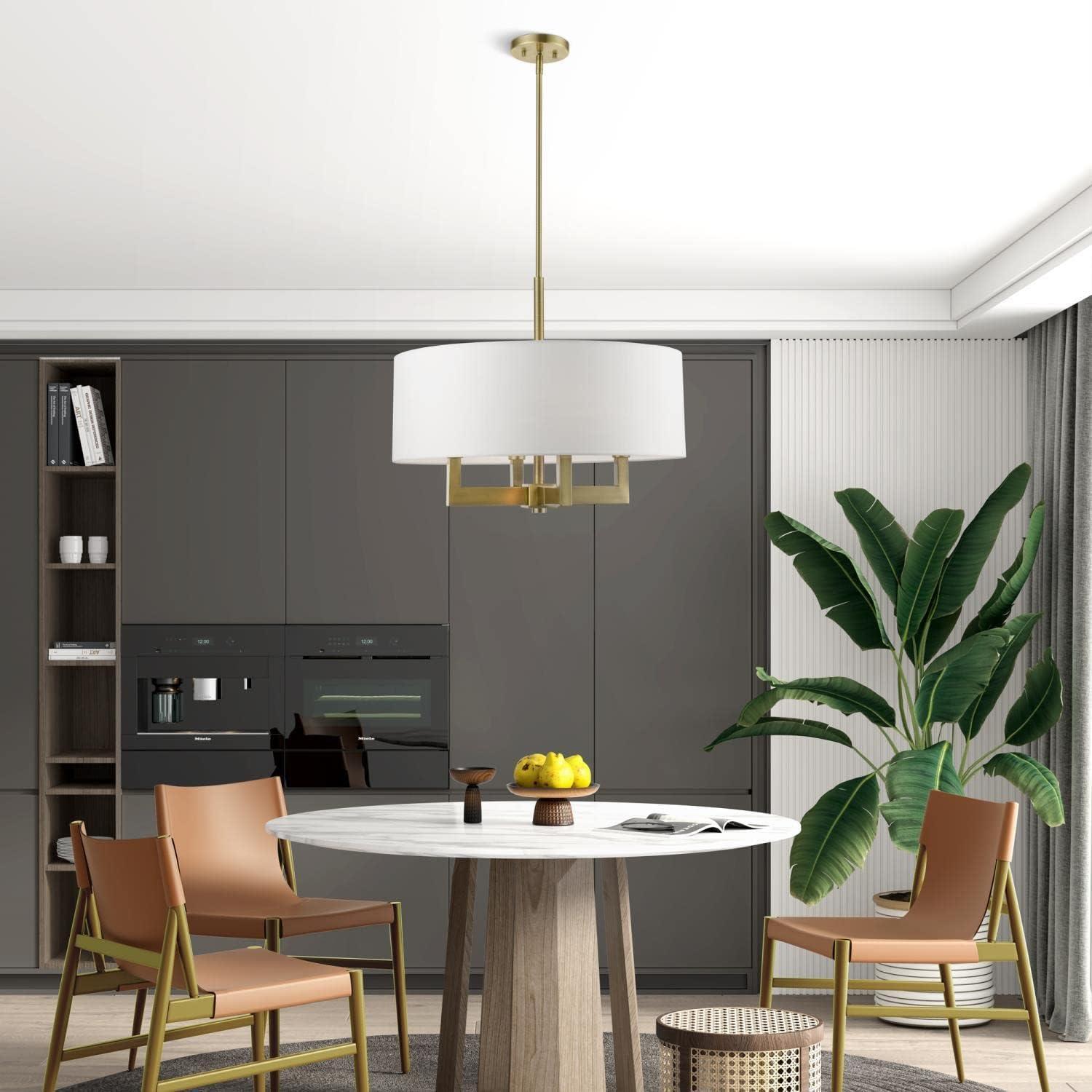 Livex Lighting Cresthaven 4 - Light Chandelier in  Antique Brass