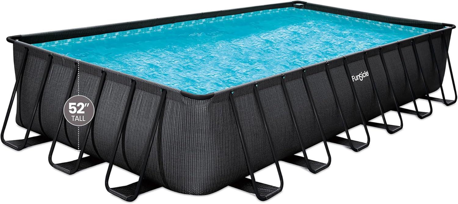 Funsicle Funsicle: Oasis Designer Lap Pool - Above Ground Pool Set, Durable 3-Ply, Powerful Filtration System, SureStep Ladder, For 6-7 People