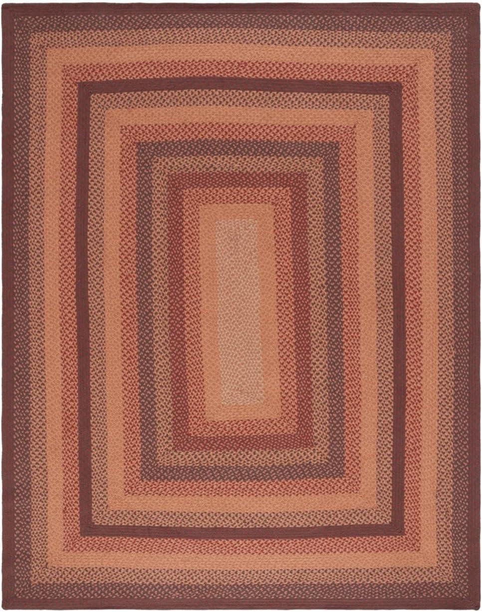 SAFAVIEH Braided Claes Color Bordered Area Rug, Orange/Rust, 8' x 10'
