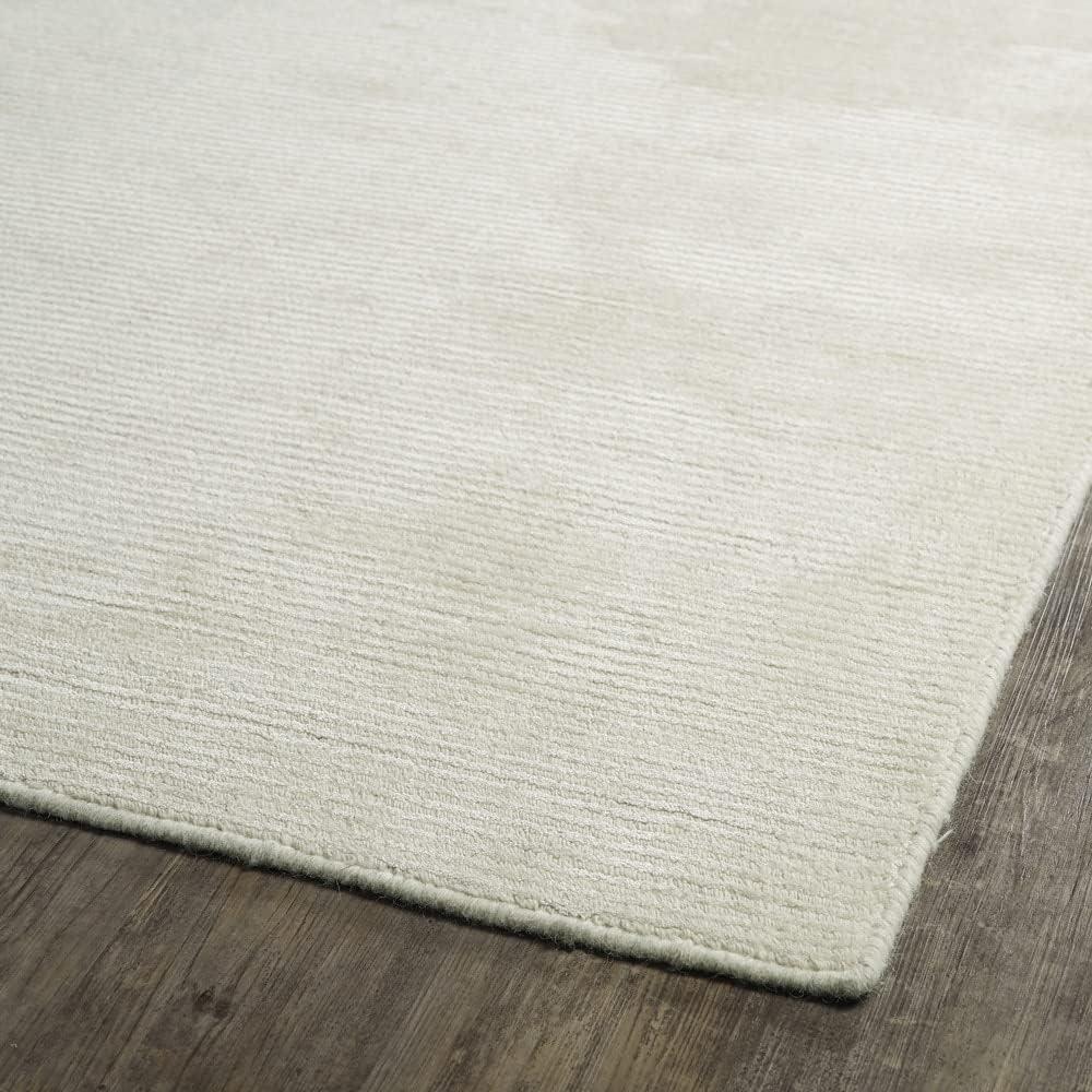 Carbon Dark Grey Handmade Wool and Viscose Rug 2' x 3'
