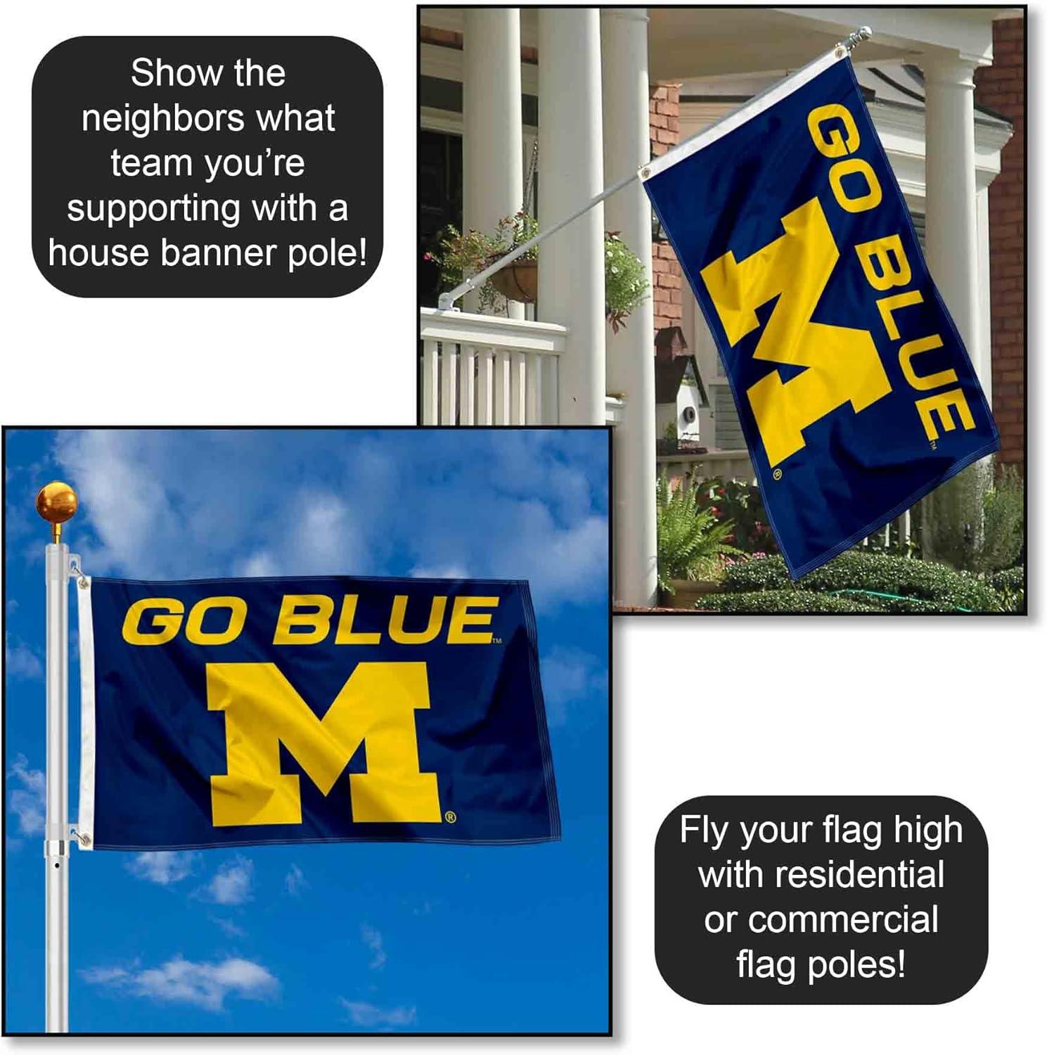 Michigan-Wolverine's 3X5 Indoor Outdoor Banner Flag w/grommets for hanging