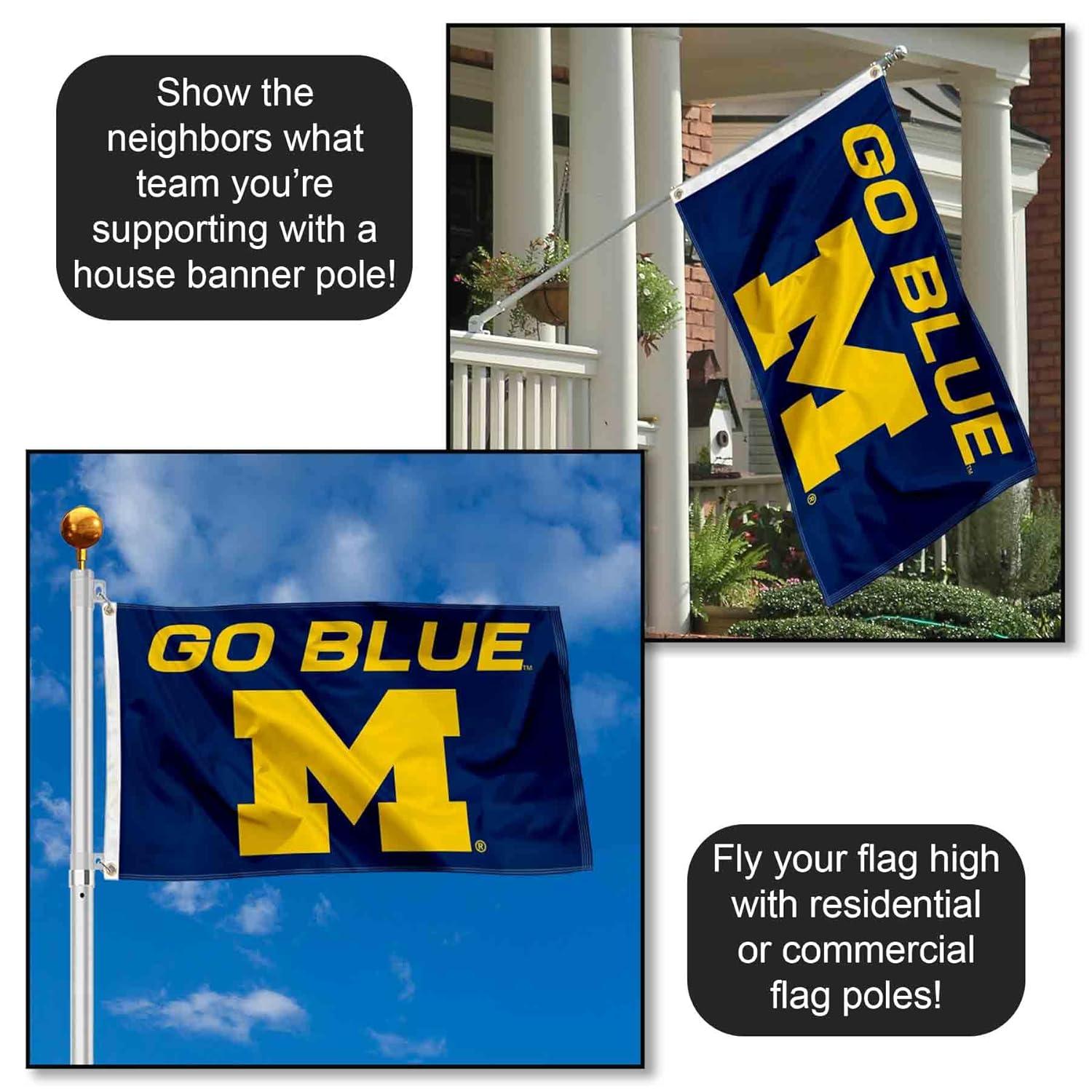 Michigan-Wolverine's 3X5 Indoor Outdoor Banner Flag w/grommets for hanging