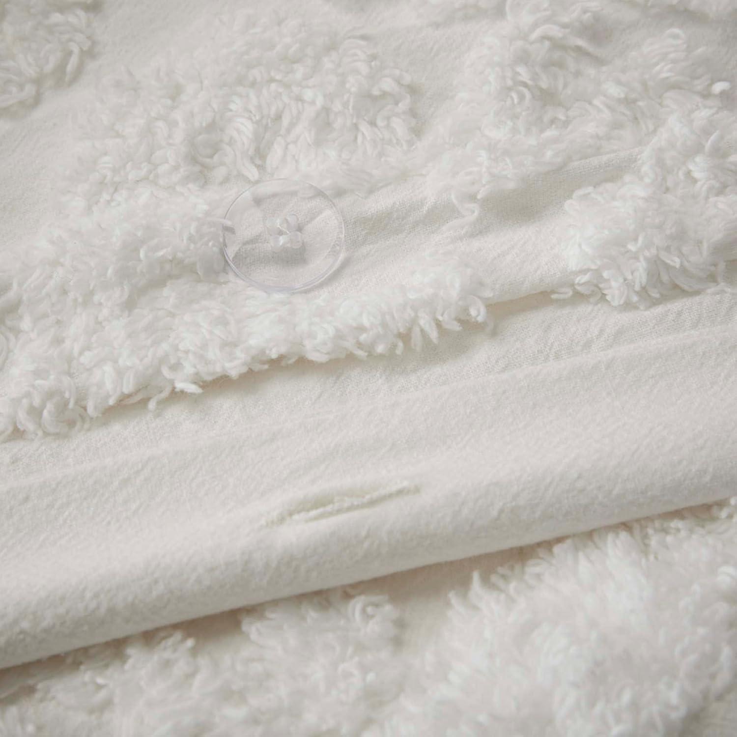 Madison Park Viola Tufted Cotton Chenille Damask 3 Piece Duvet Set & Reviews | Wayfair