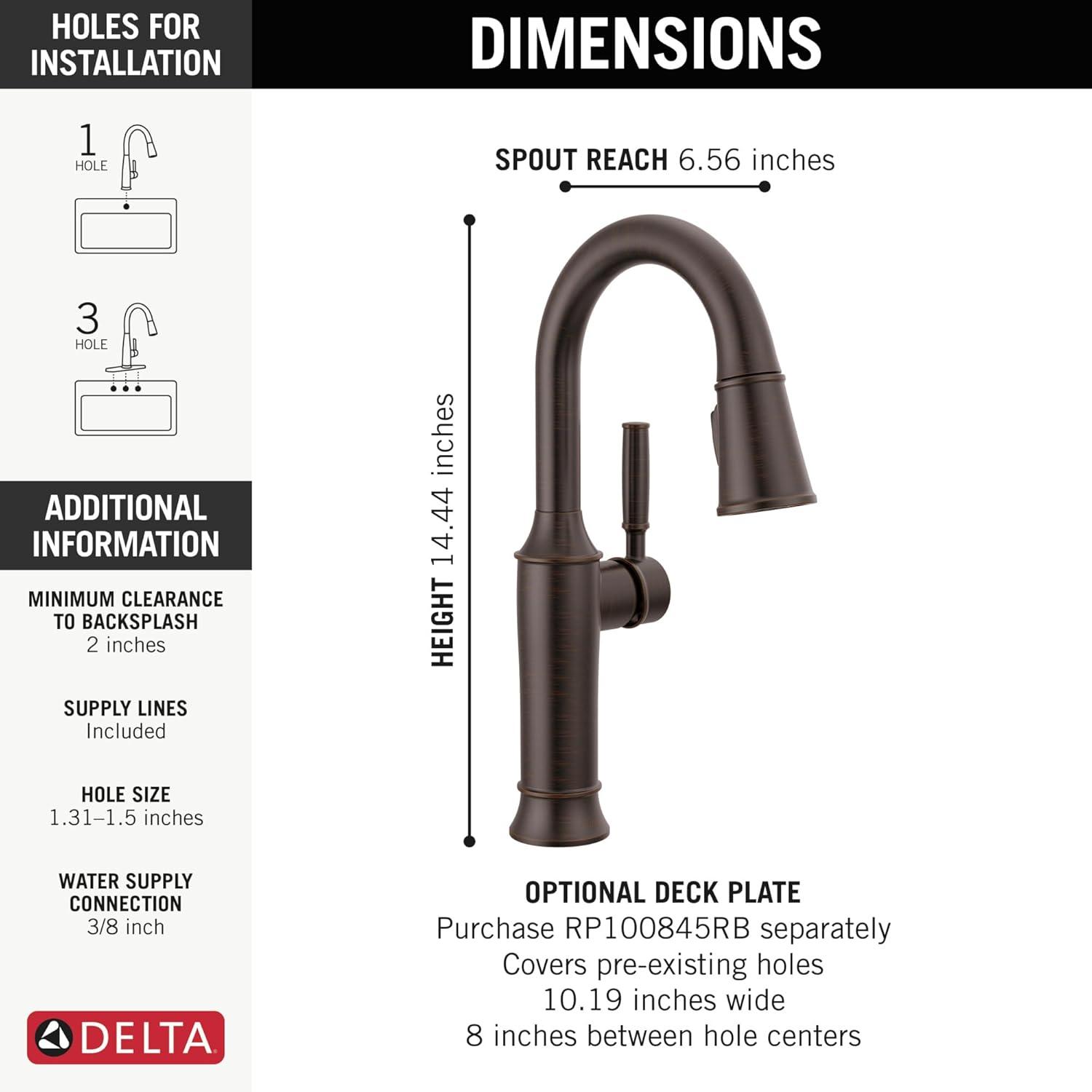 Renaldi Oil-Rubbed Bronze Pull-Out Spray Bar Faucet