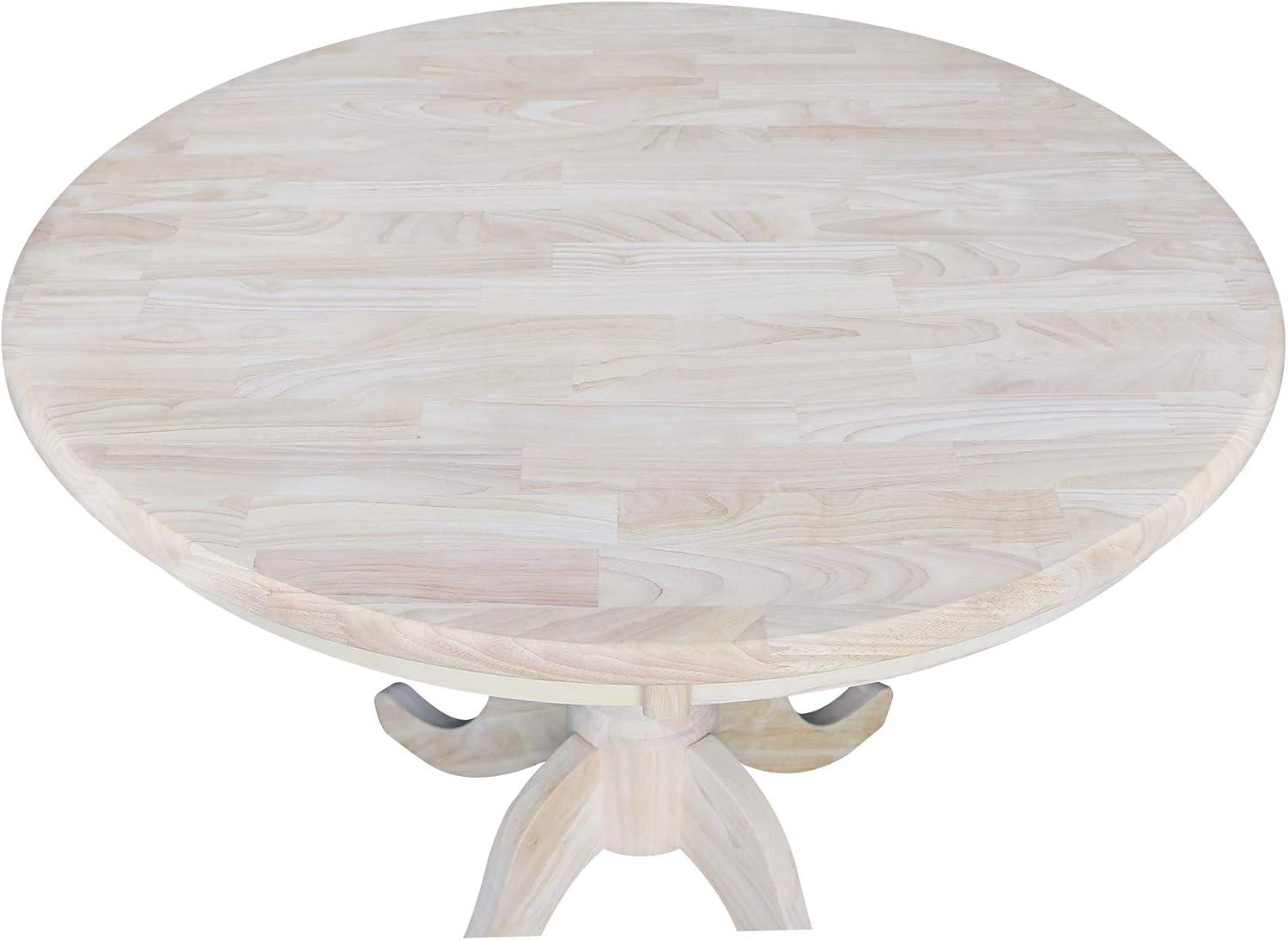 36" Round Top Pedestal Table Unfinished - International Concepts