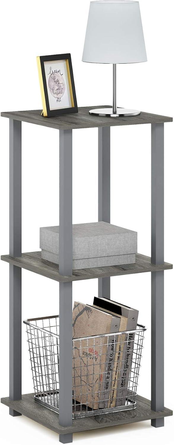 Simplistic End Table, French Oak Grey - 19.6 x 15.6 x 15.6 in. - Set of 2